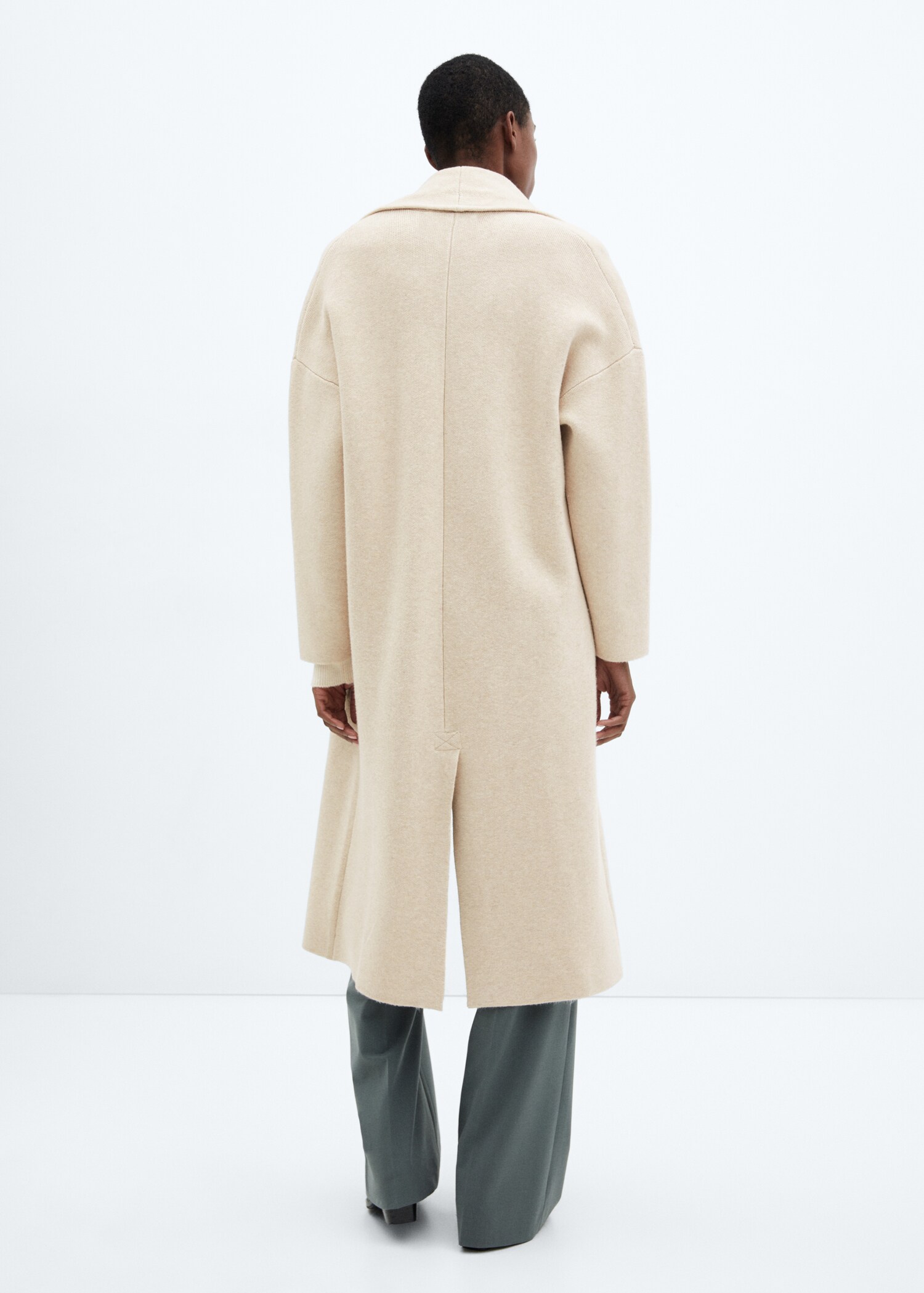Oversize-Strickmantel mit Taschen - Rückseite des Artikels