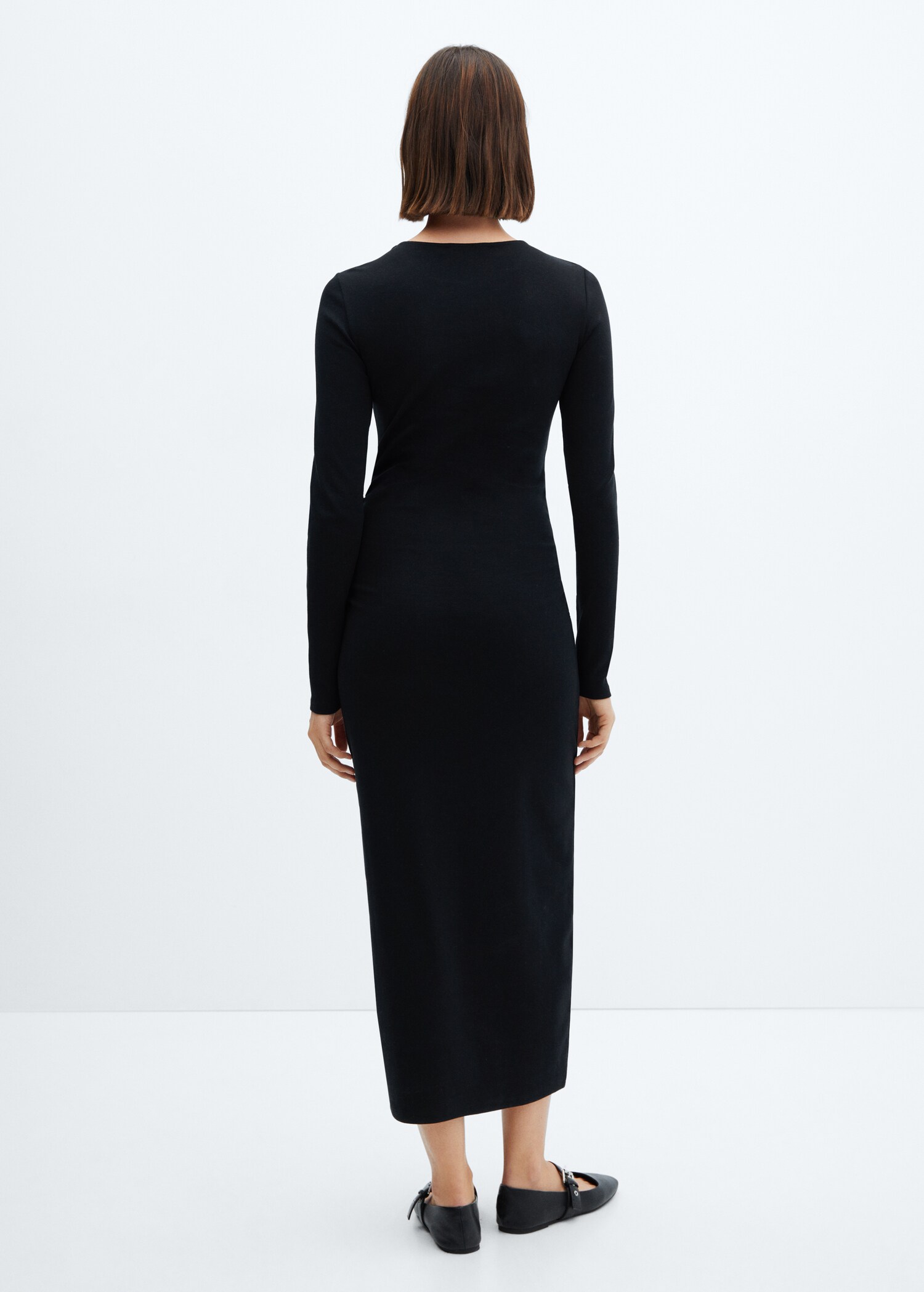 Vestido detalles fruncidos laterales - Reverso del artículo