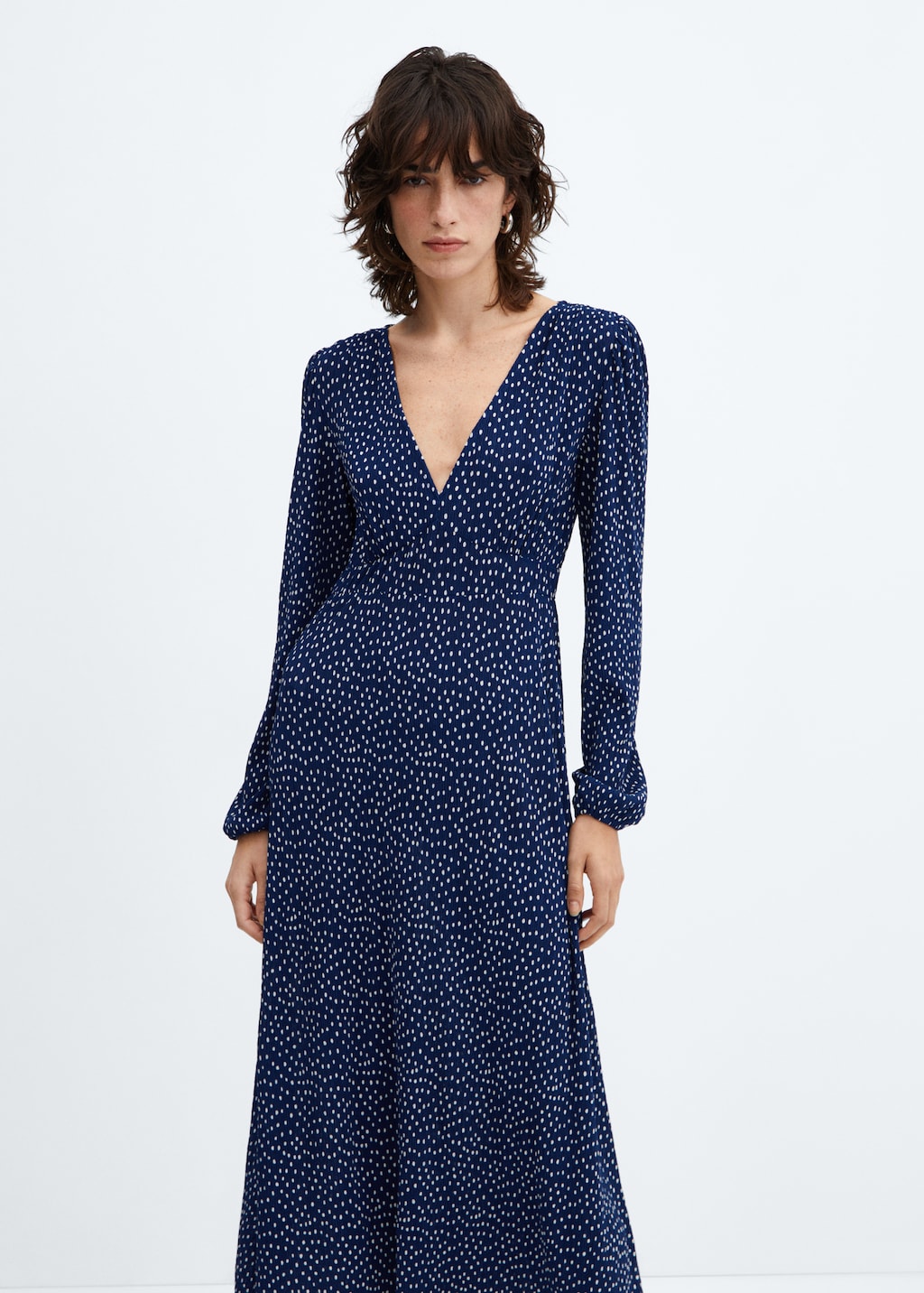 Polka dot midi dress Women MANGO OUTLET United Kingdom