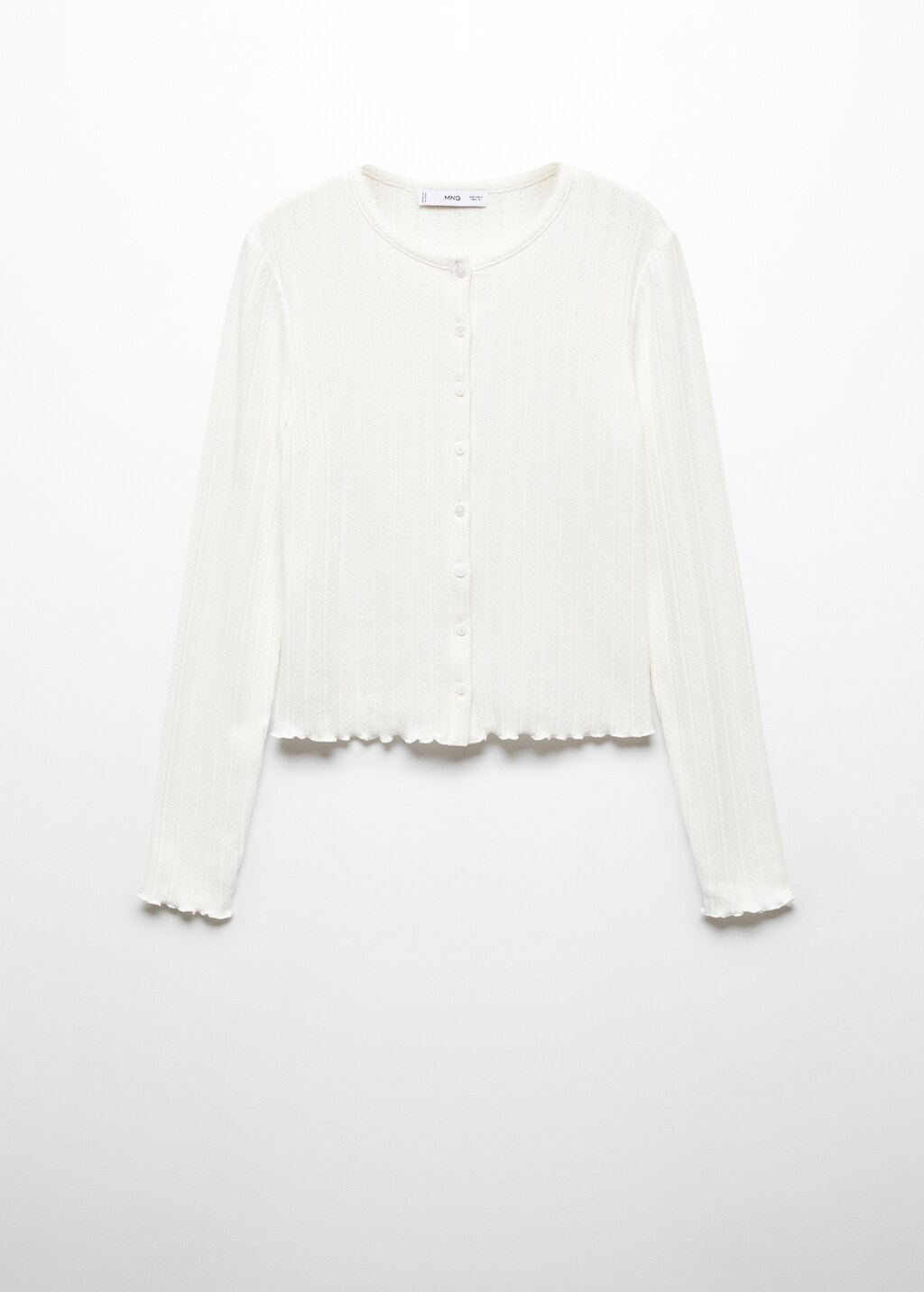 Textured rib-knit cardigan - Women | MANGO OUTLET USA Textured rib-knit cardigan - Women | MANGO OUTLET USA