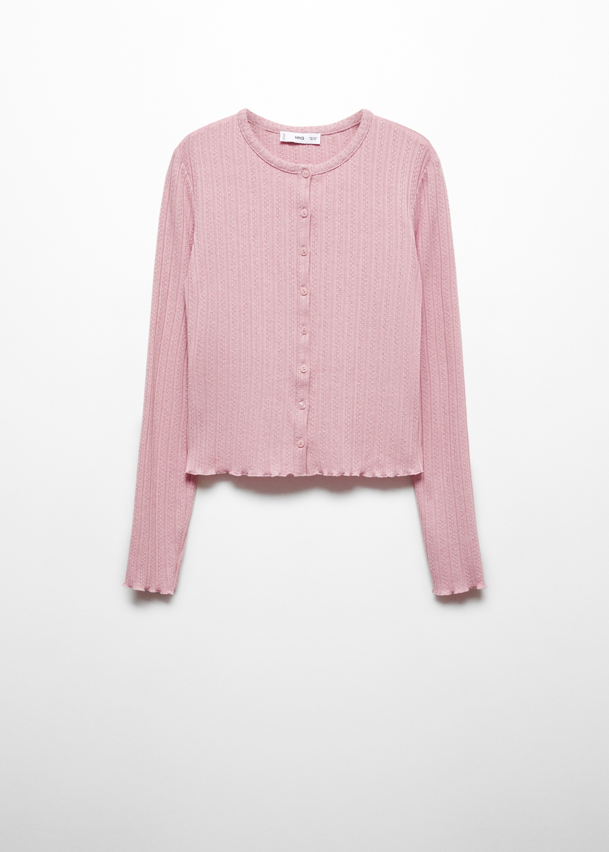 Texturierter Strickcardigan mit Rippmuster - Artikel ohne Model