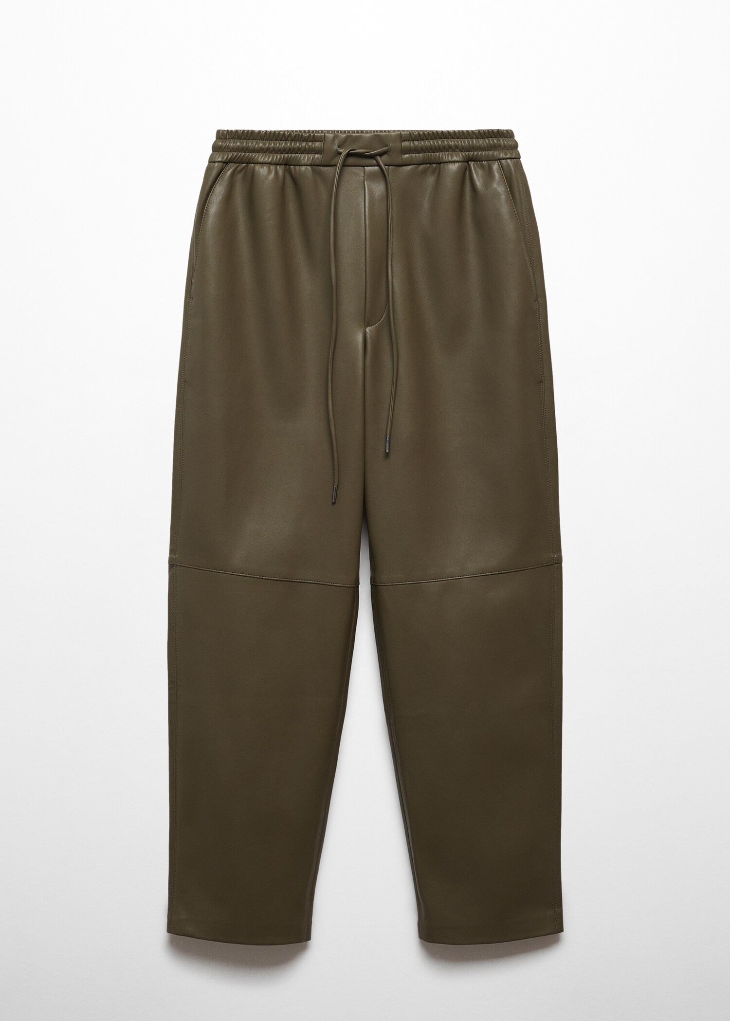 Broek met leereffect en elastische tailleband - Artikel zonder model