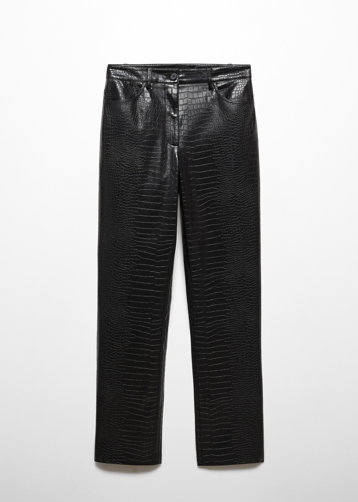 Animal print effect straight trousers - Article without model