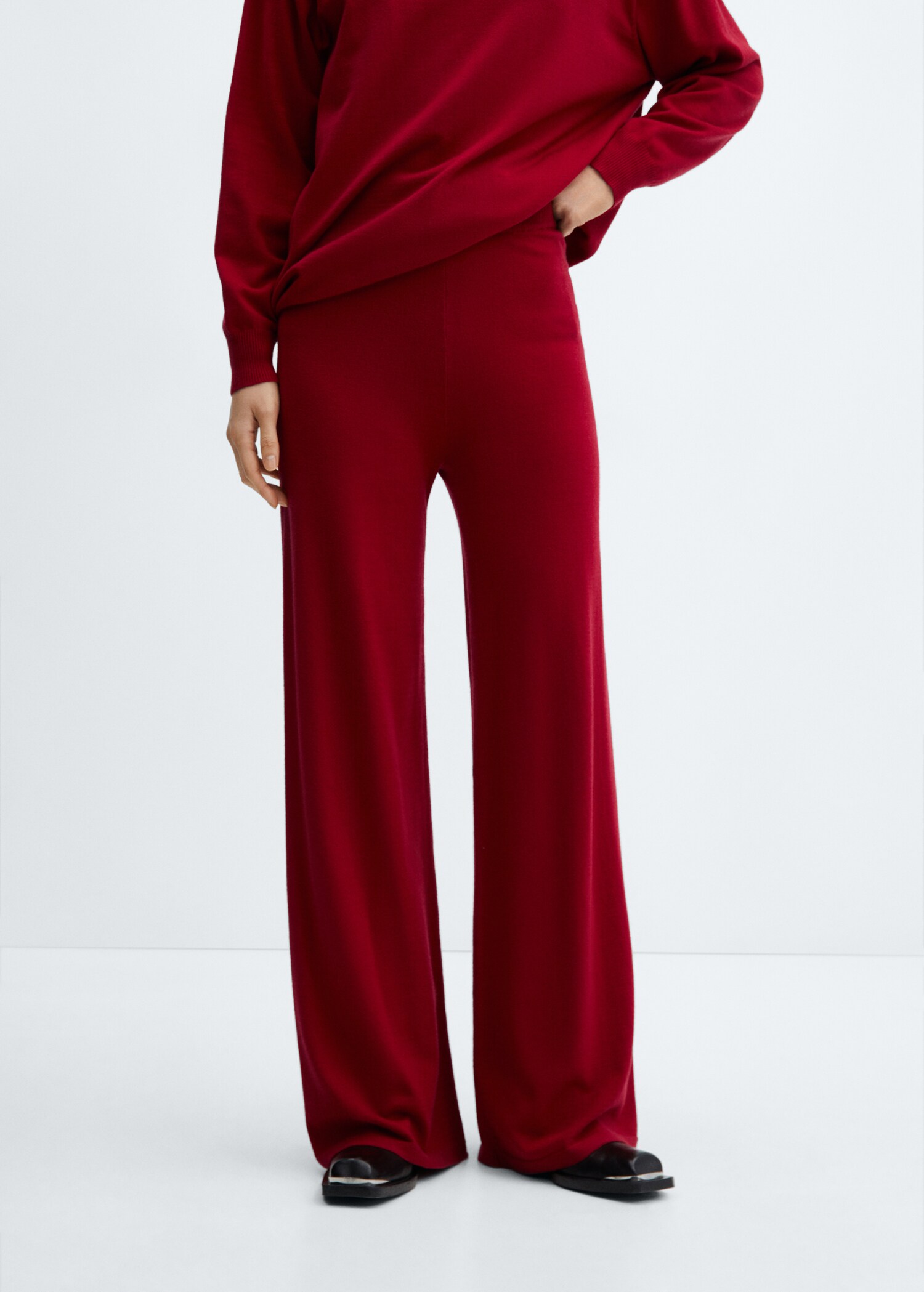 Knitted wideleg trousers - Medium plane