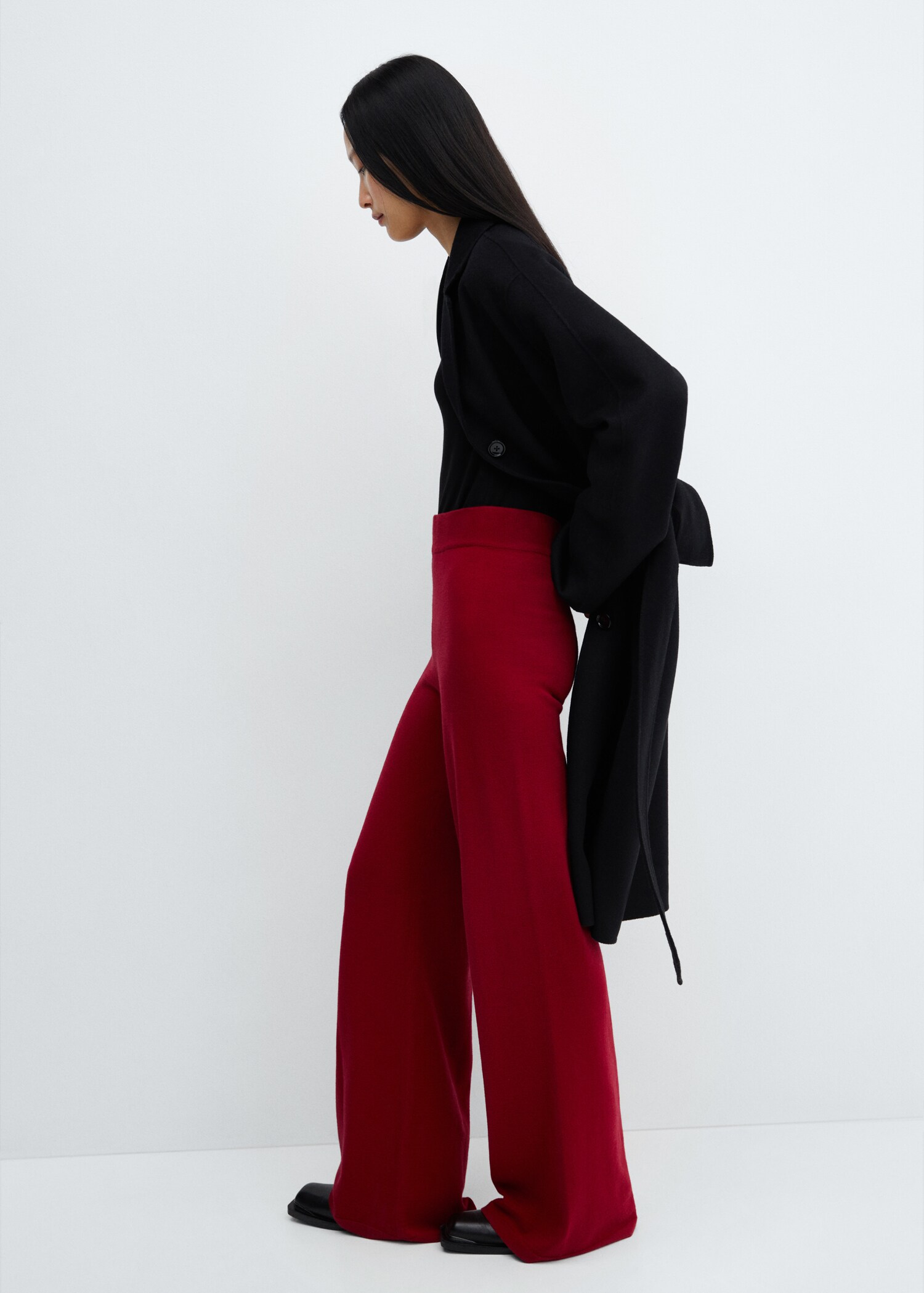 Knitted wideleg trousers - Details of the article 2