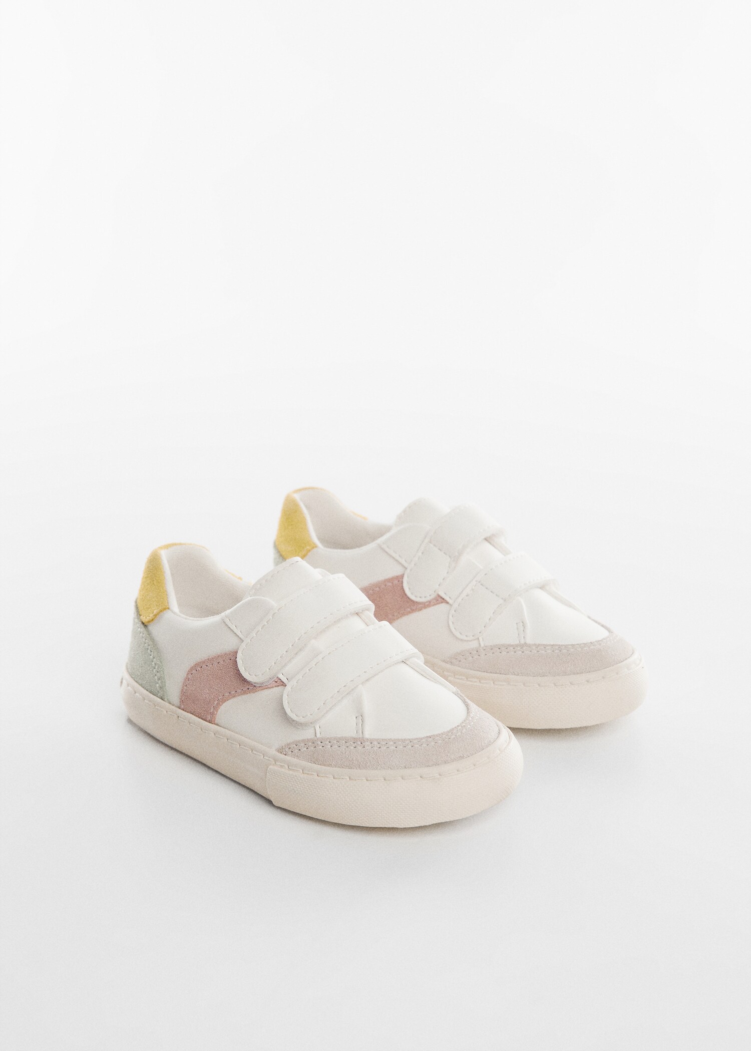 Tvåfärgade sneakers velcro - Bild av mittparti