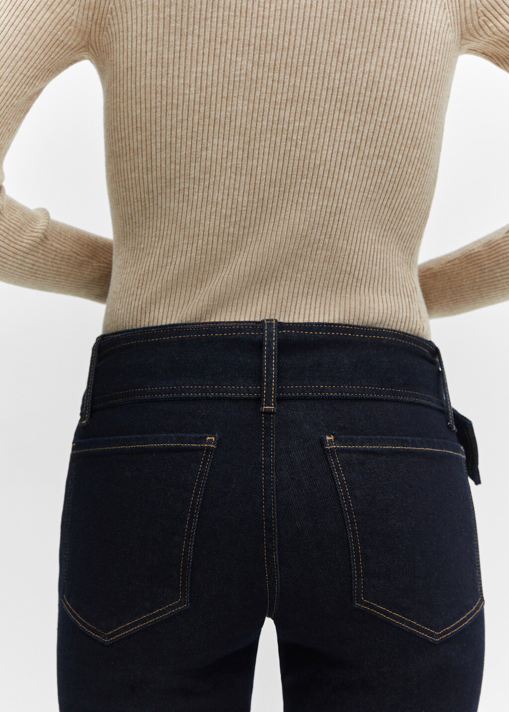 Flared jeans with belt - Women | MANGO OUTLET USA Flared jeans with belt - Women | MANGO OUTLET USA