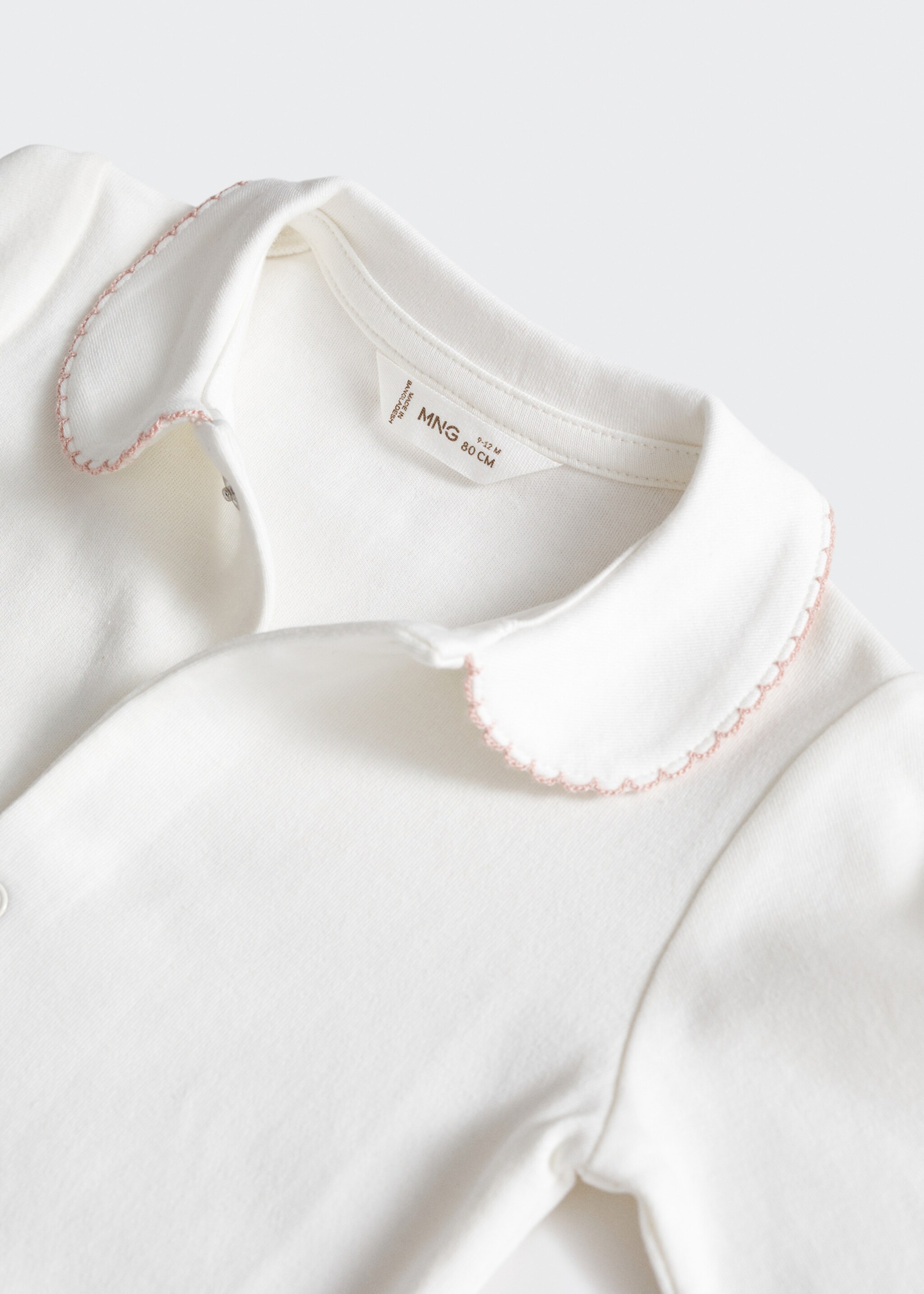 Cotton body pyjamas - Details of the article 0, Off White. Ref: 67090483-00.