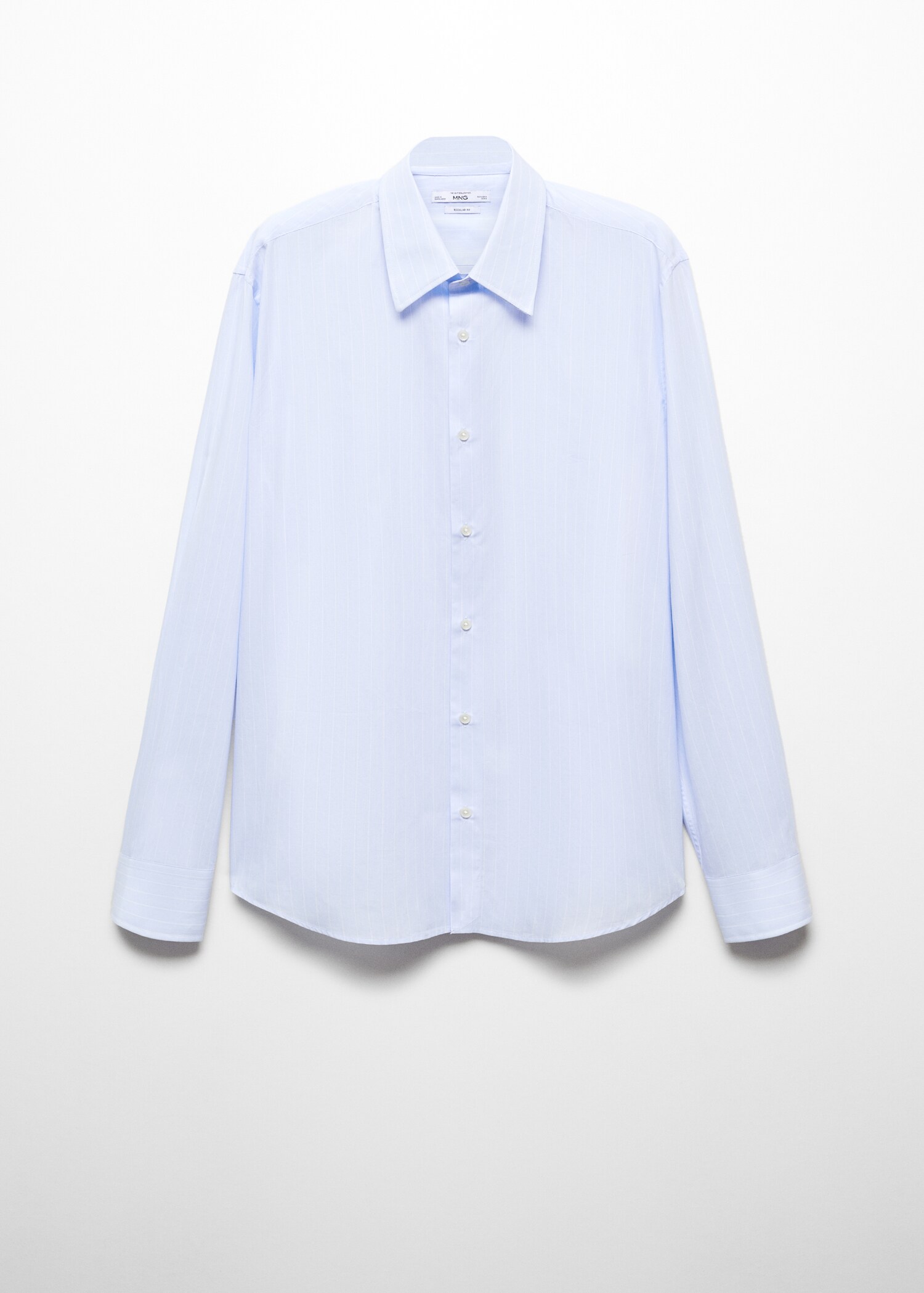 Regular-fit cotton striped suit shirt - Article without model