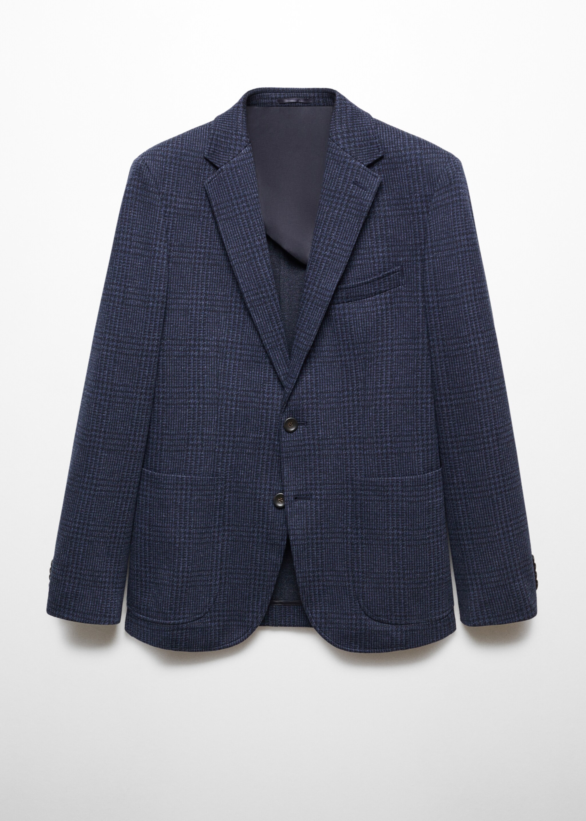 Slim fit check cotton blazer - Article without model