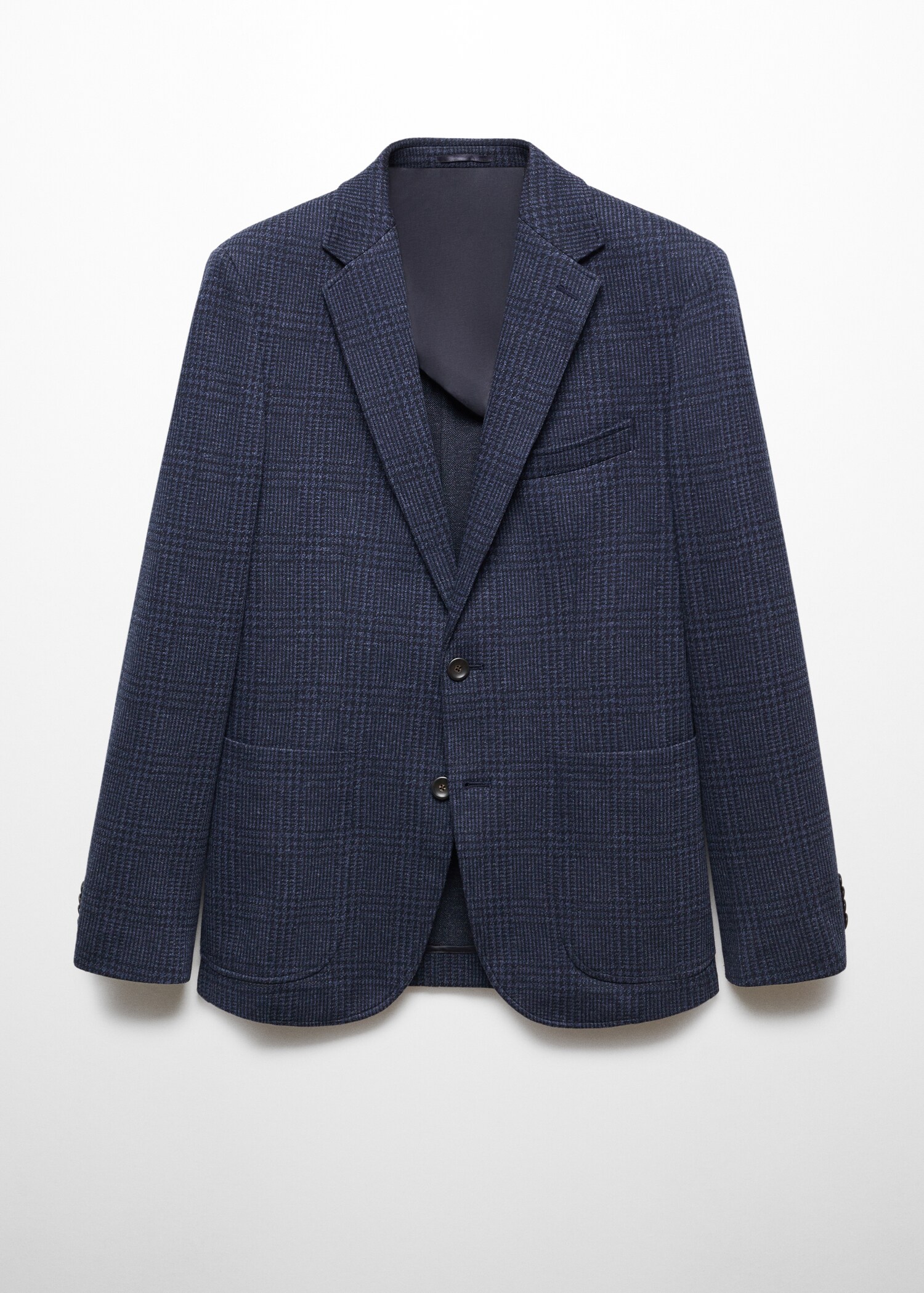 Slim fit check cotton blazer - Article without model