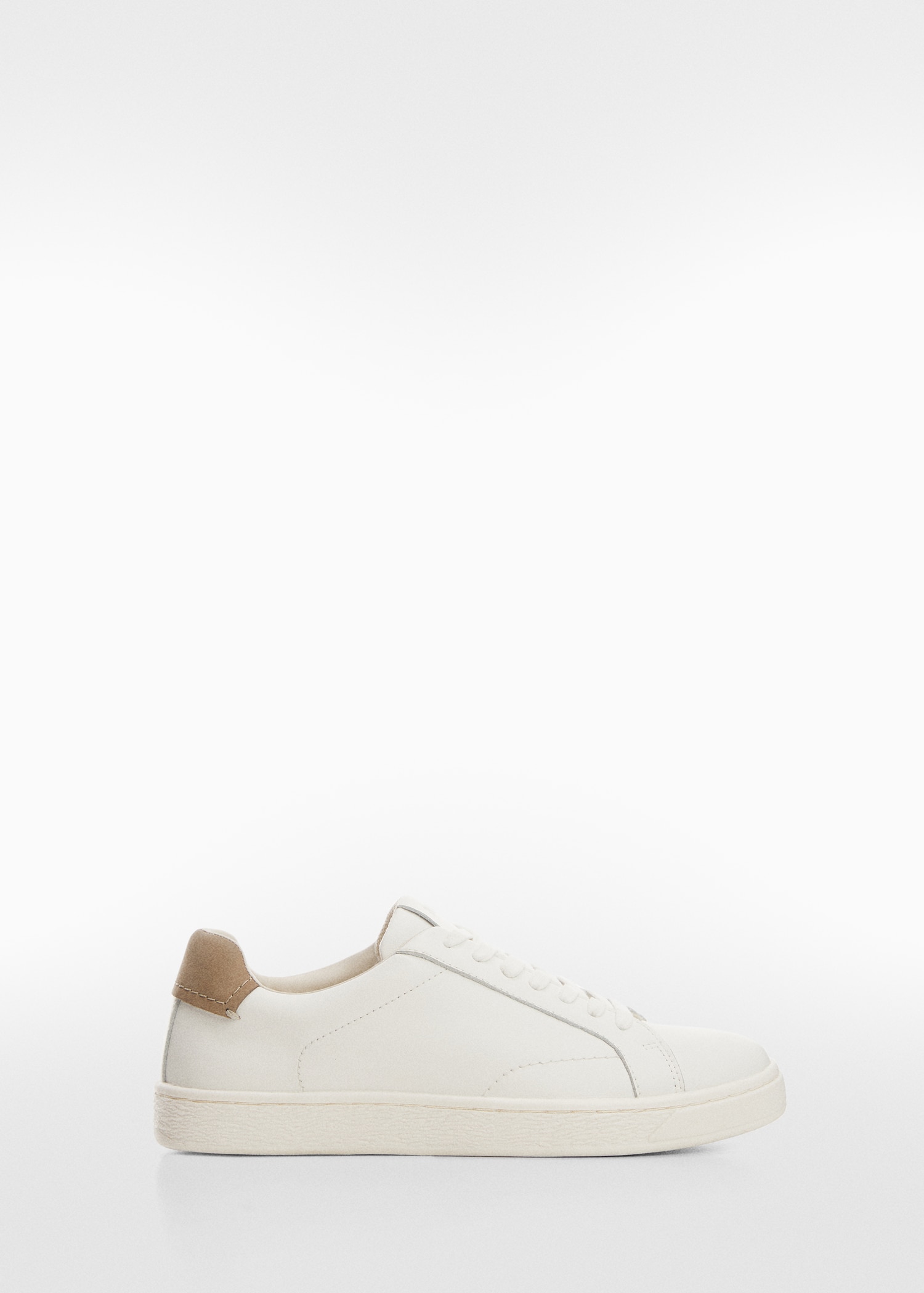 Contrasting panel leather sneakers Men MANGO OUTLET USA