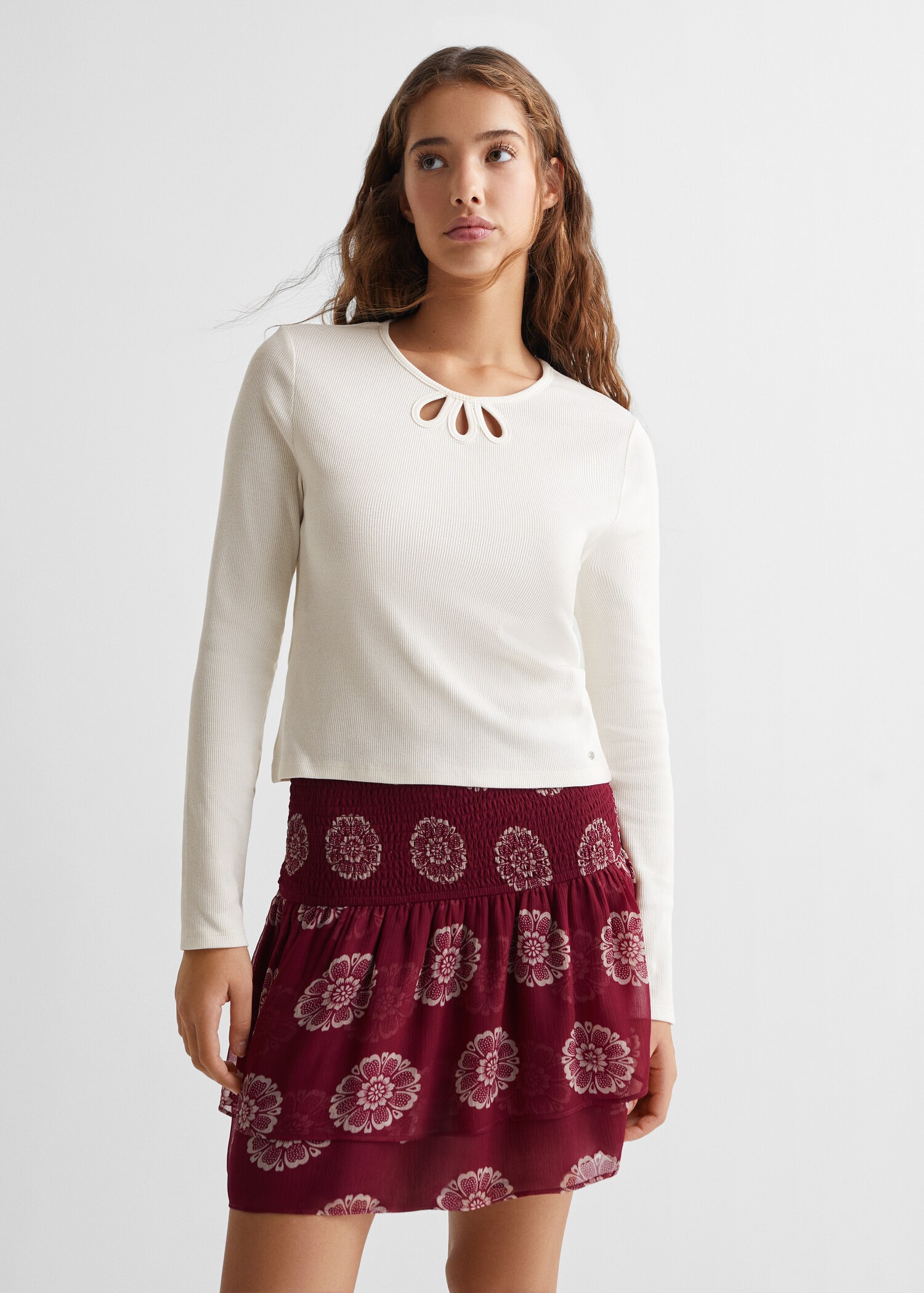 Long-sleeve t-shirt with cut-out - Medium plane