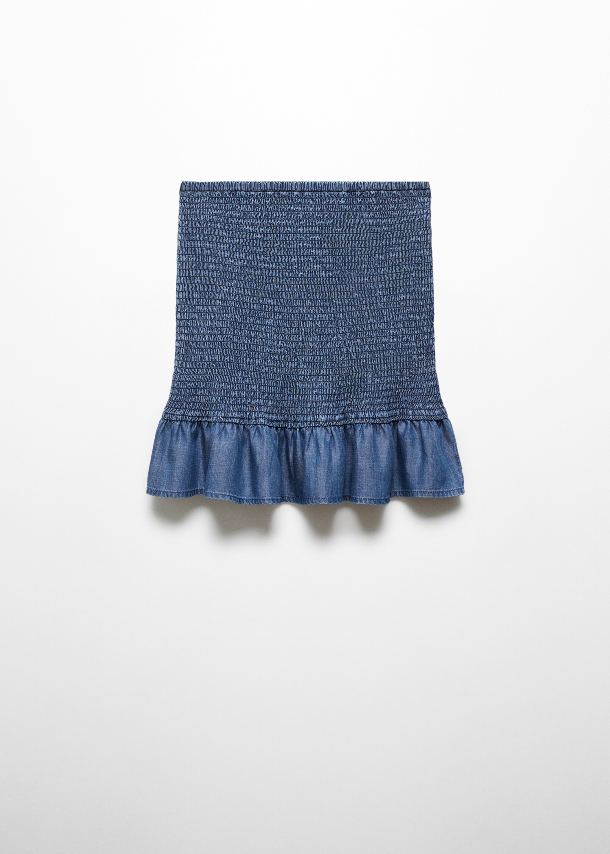 Φούστα σούρες βολάν - Προϊόν χωρίς μοντέλο, Μπλε Σκούρο. Ref: 67090633-00.