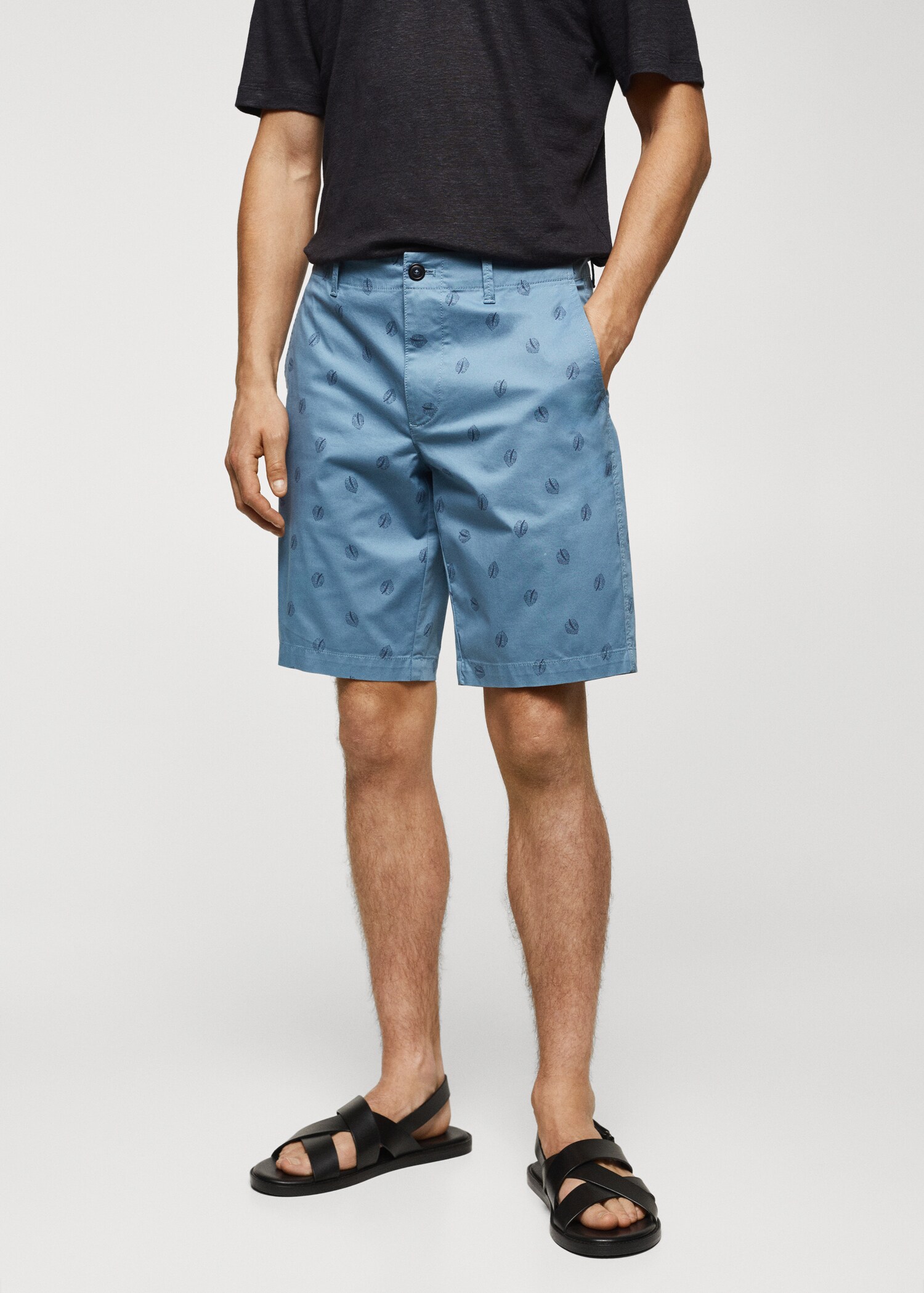 Bermudas algodón estampadas - Plano medio
