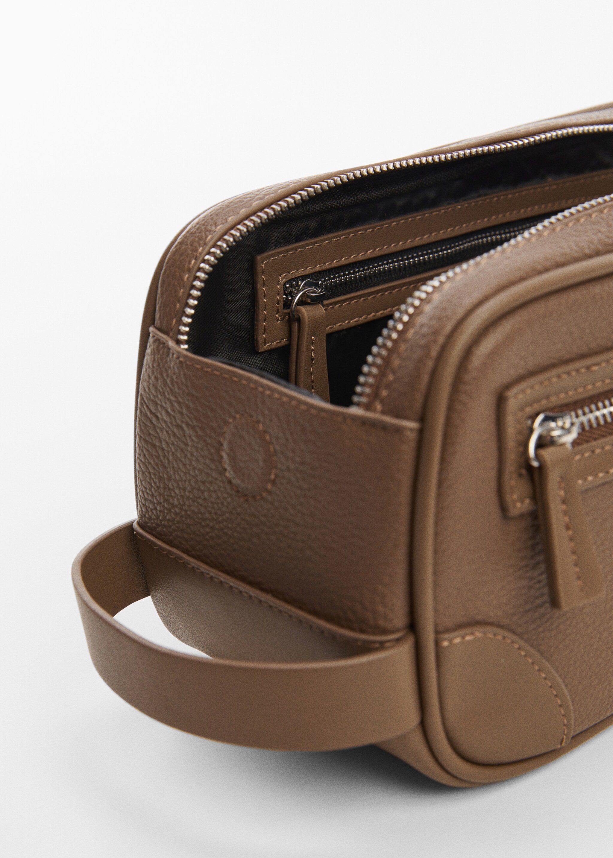 Kosmetiktasche mit Reißverschluss in genarbter Optik - Detail des Artikels 2