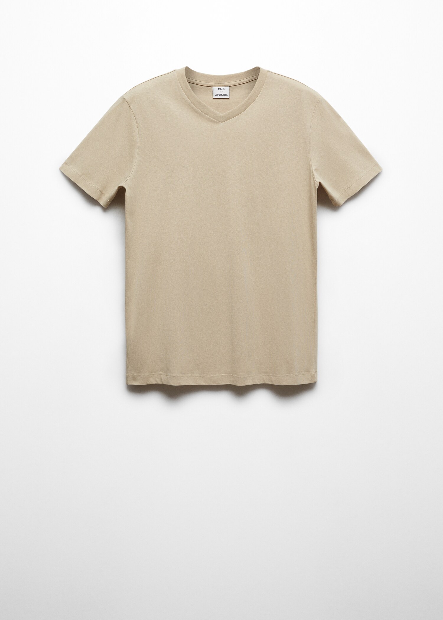 V-ringad t-shirt i bomull - Artikel utan modell