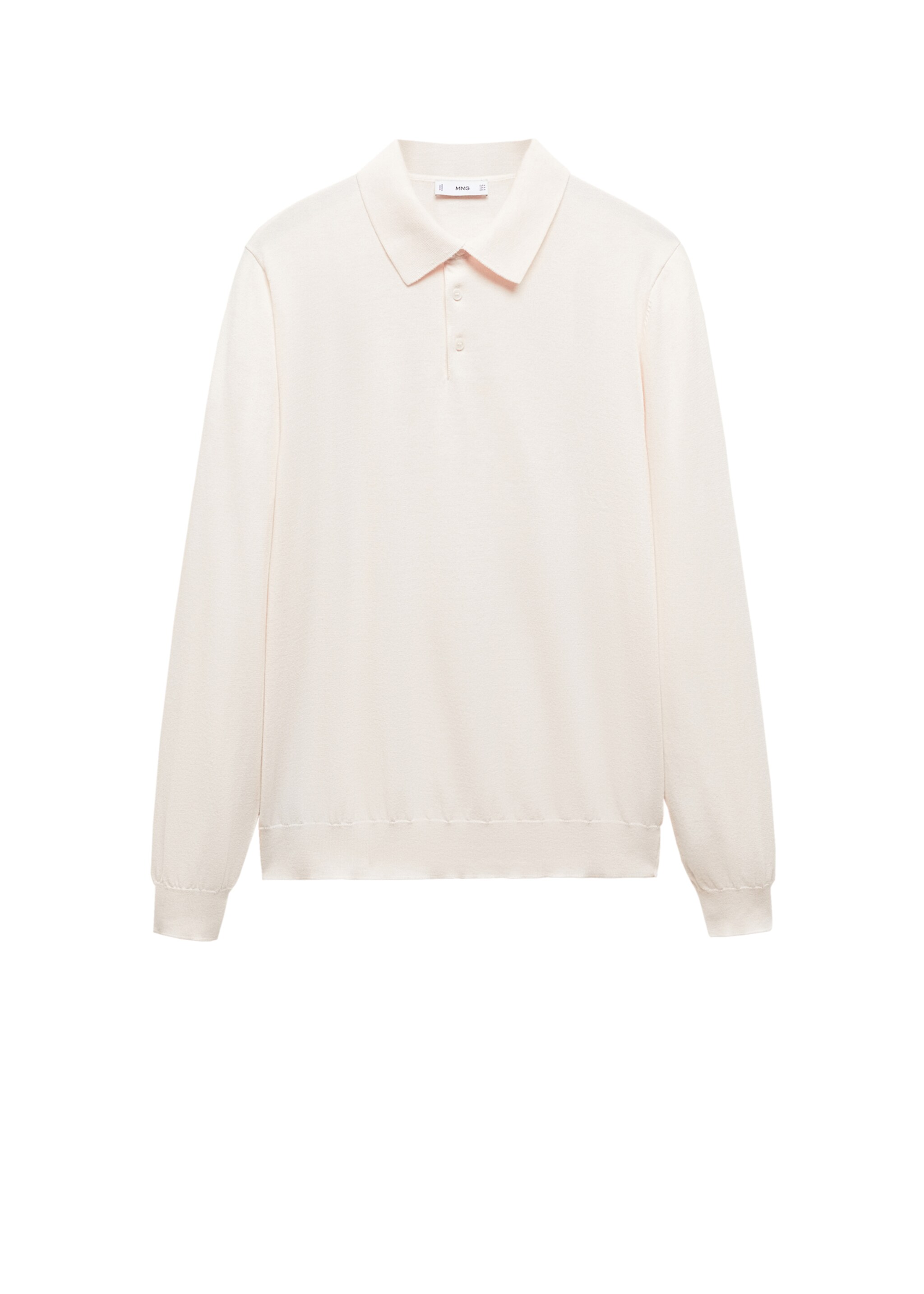 Long-sleeved cotton jersey polo shirt - Details of the article 9