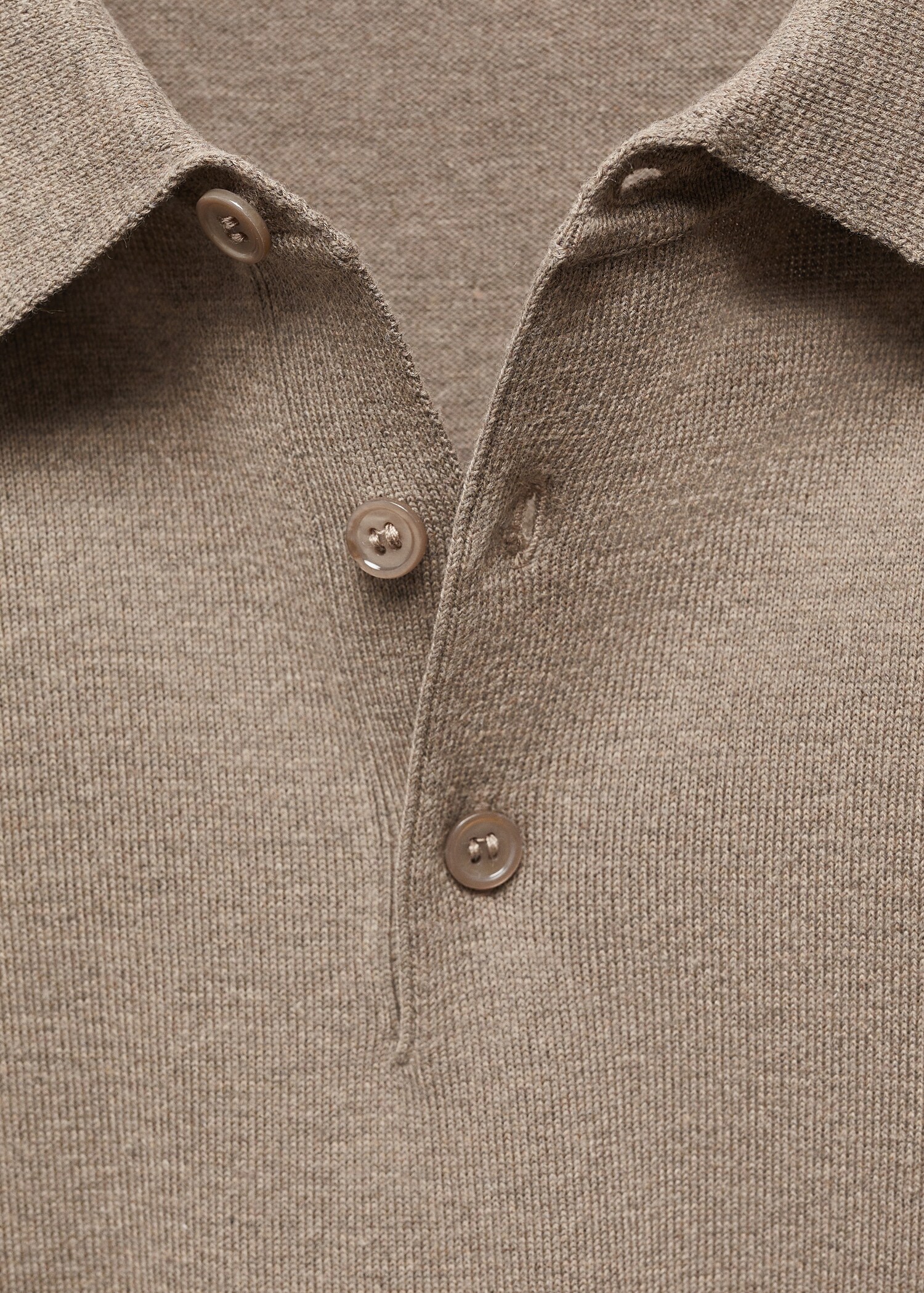 Langärmliges Strick-Poloshirt aus Baumwolle - Detail des Artikels 8