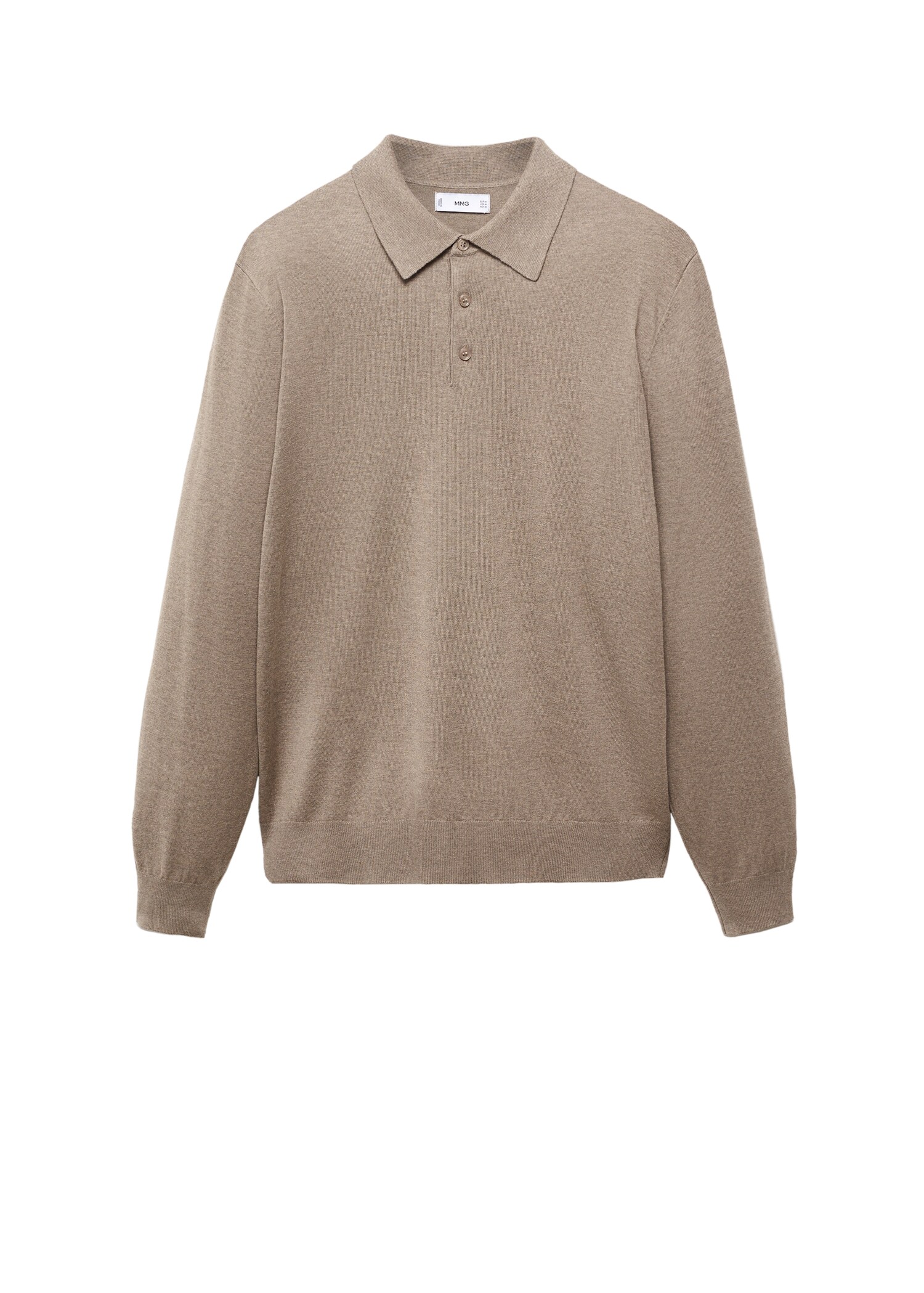 Langärmliges Strick-Poloshirt aus Baumwolle - Detail des Artikels 9