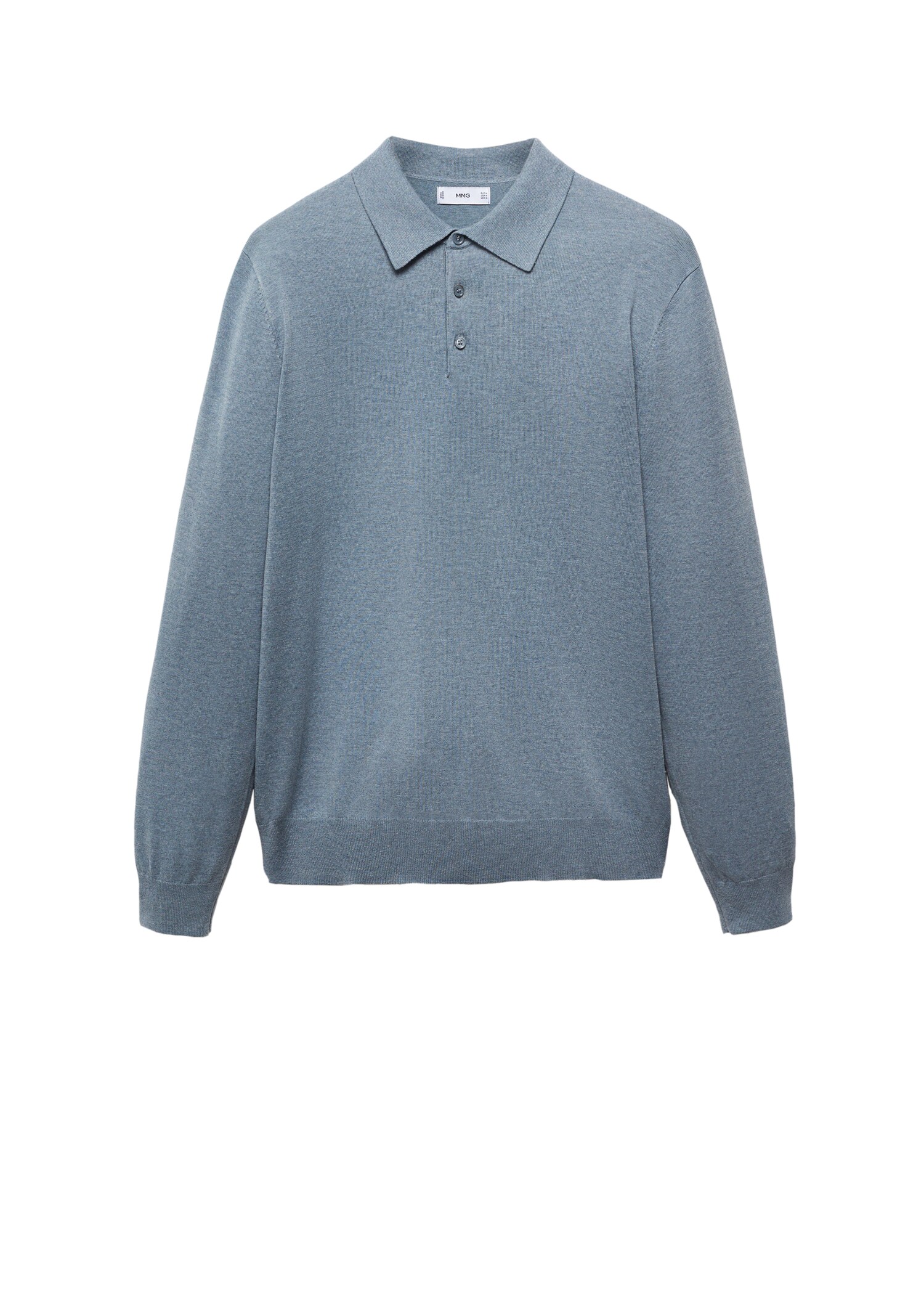 Langärmliges Strick-Poloshirt aus Baumwolle - Detail des Artikels 9
