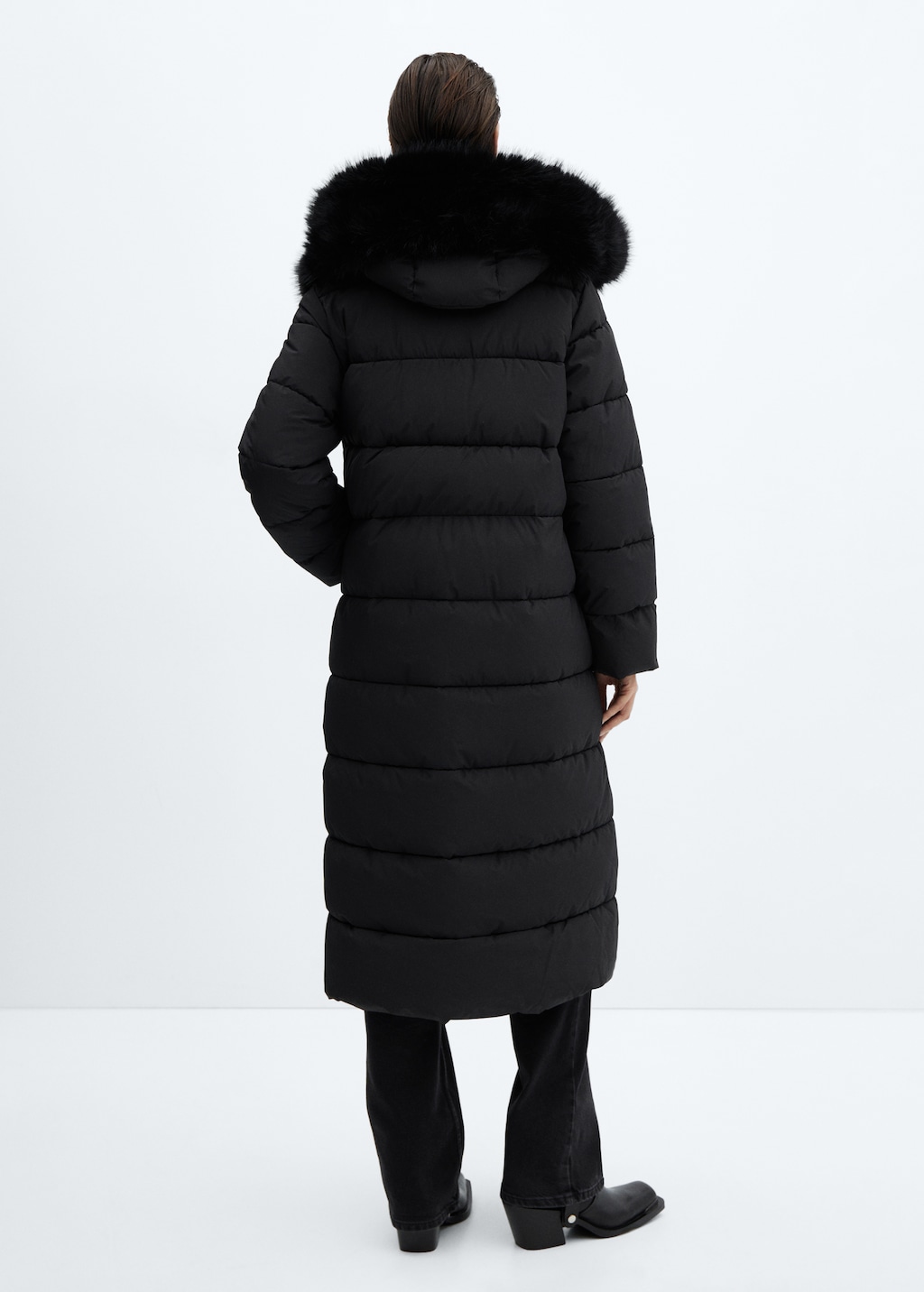 Faux fur quilted coat 2025