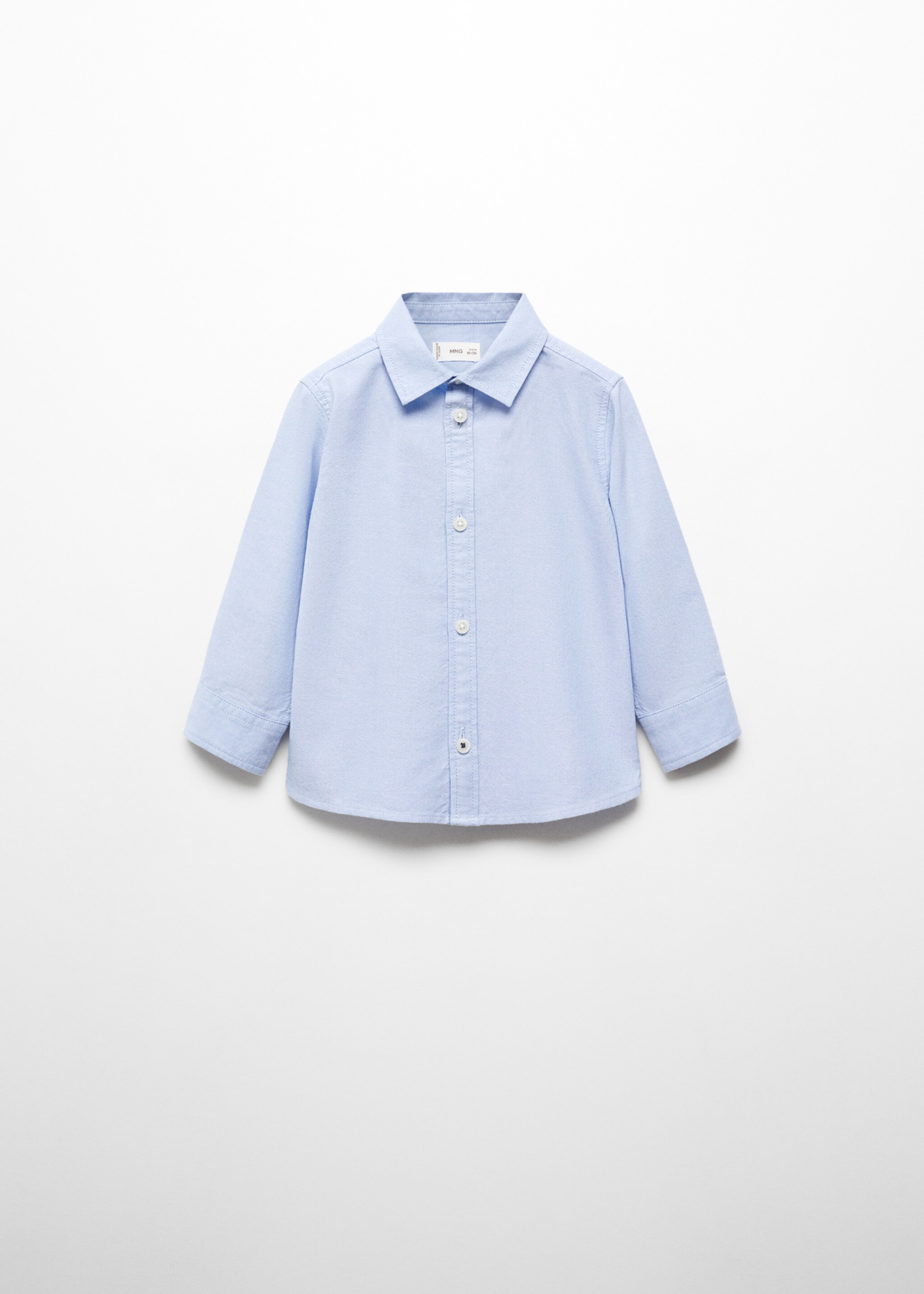Chemise oxford en coton - Article sans modèle, Bleu ciel. Ref: 67090654-00.