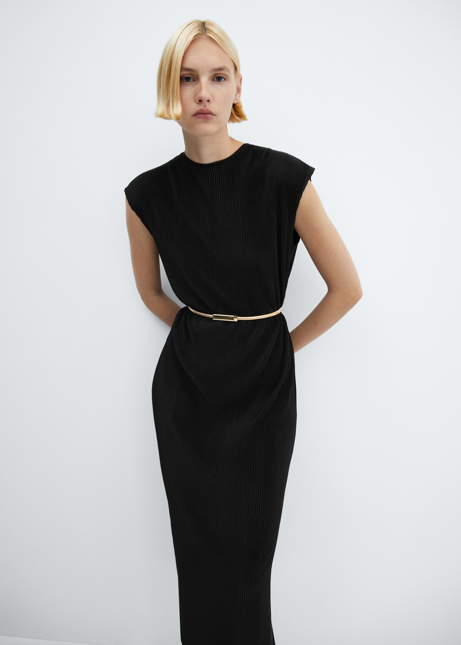 Langes Plisseekleid - Detail des Artikels 2