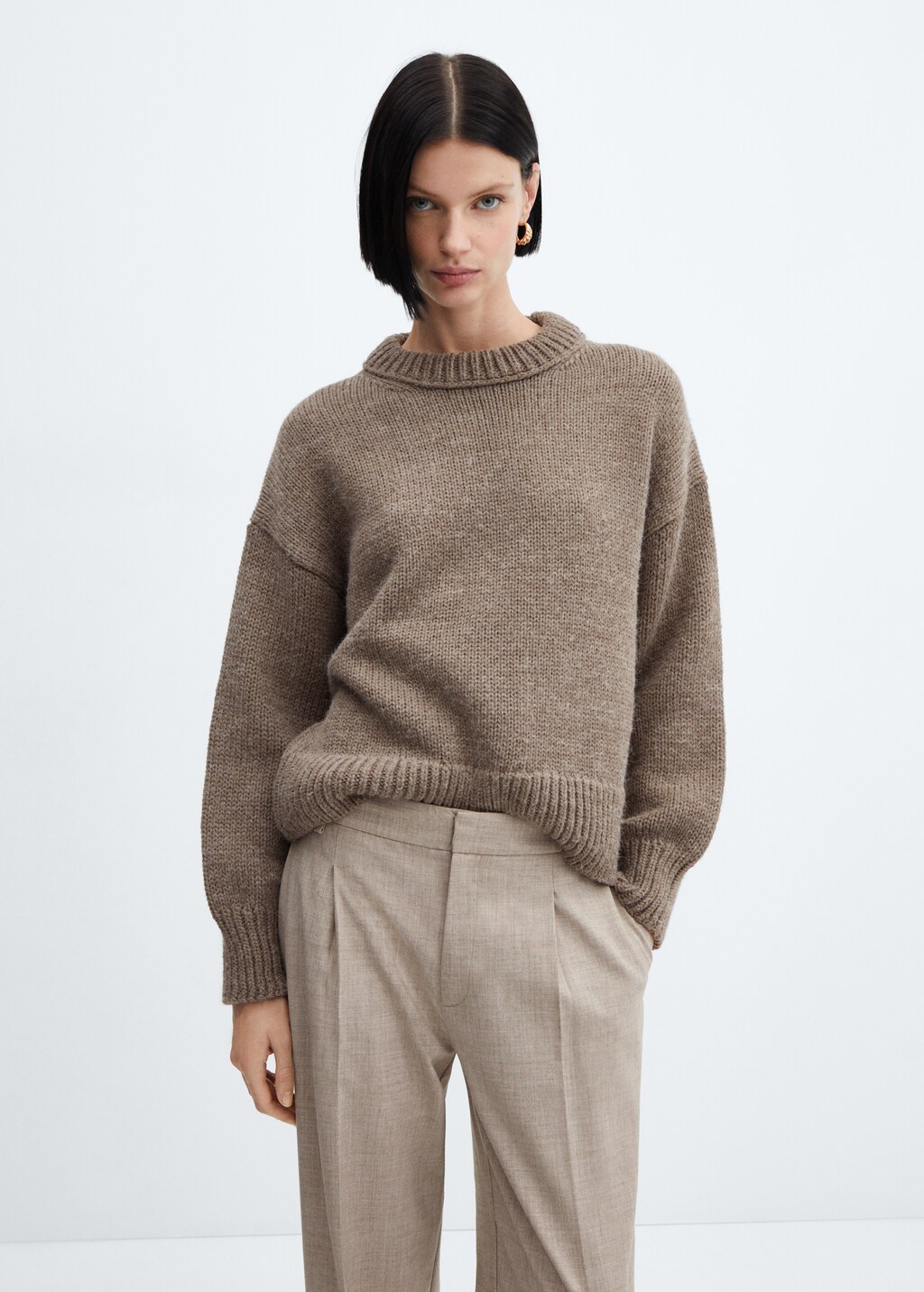 Straight-fit flecked pants - Women | MANGO OUTLET USA