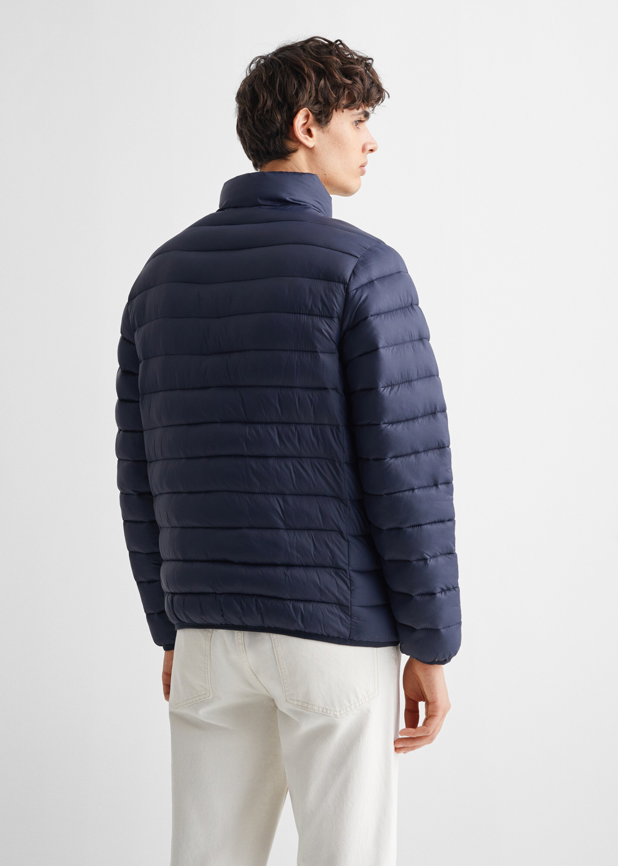 Anorak acolchado cremallera - Reverso del artículo, Azul marino. Ref: 67090676-00.