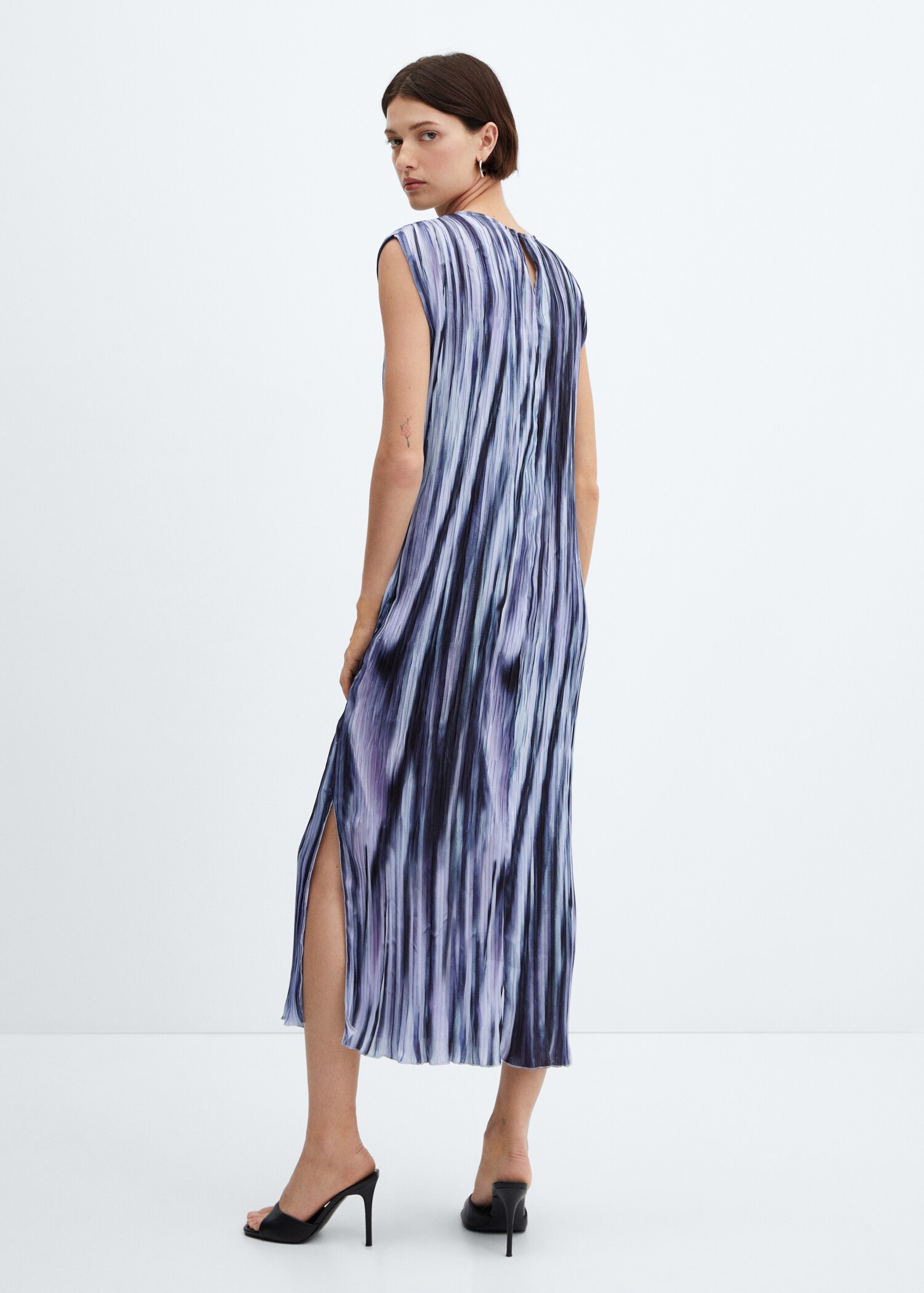 Vestido plisado tie-dye - Reverso del artículo