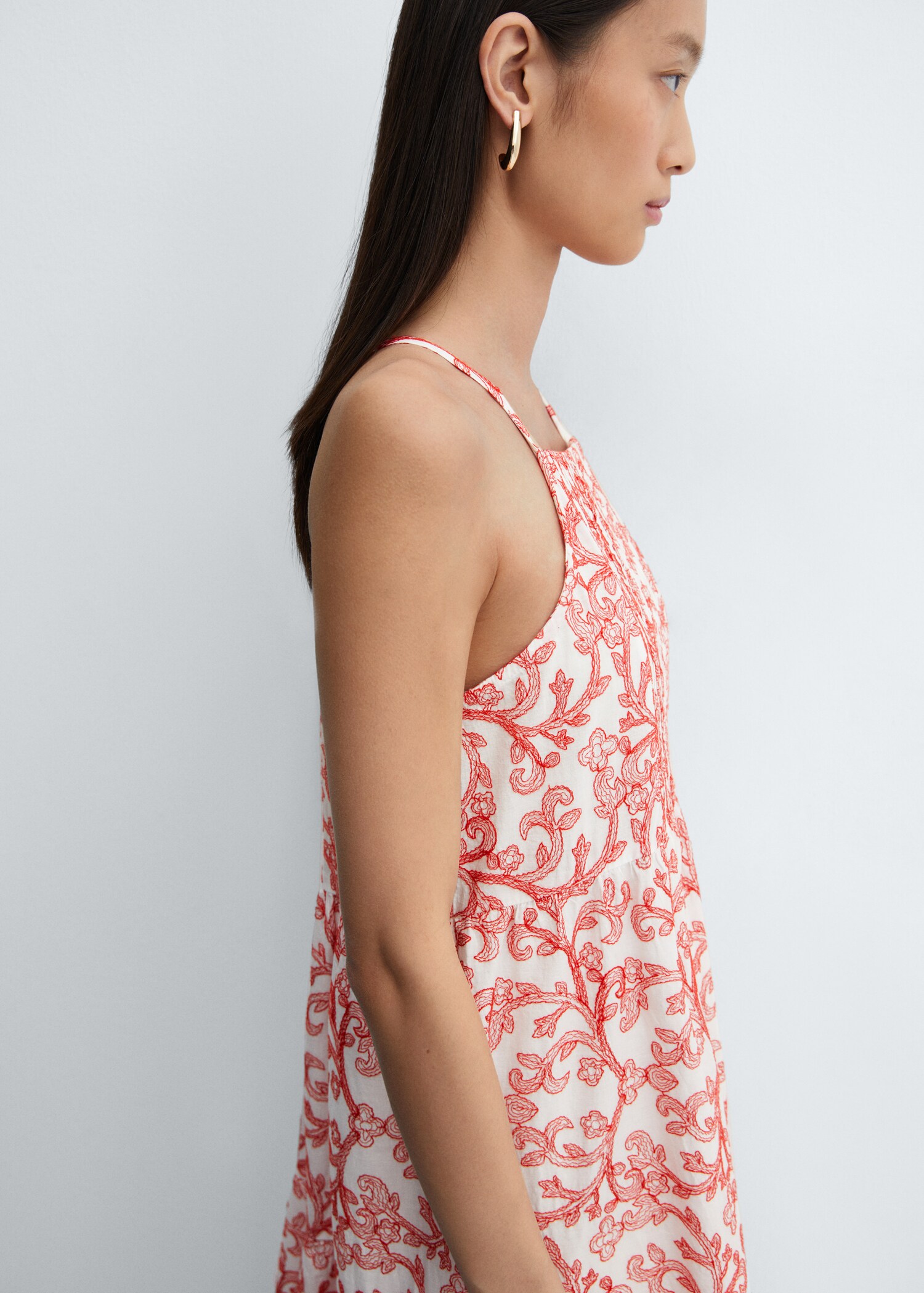 Embroidered cotton dress - Details of the article 6