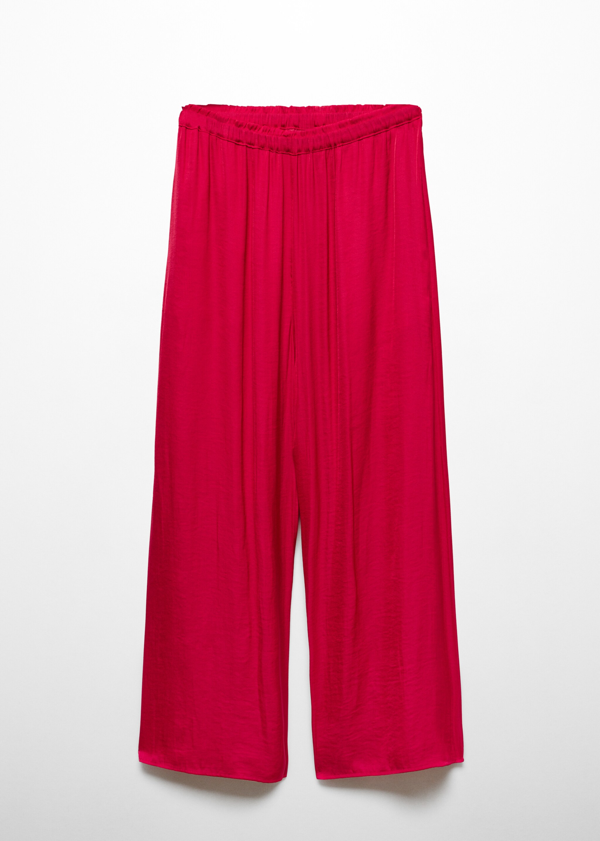 Satin trousers with elastic waist - Article without model
