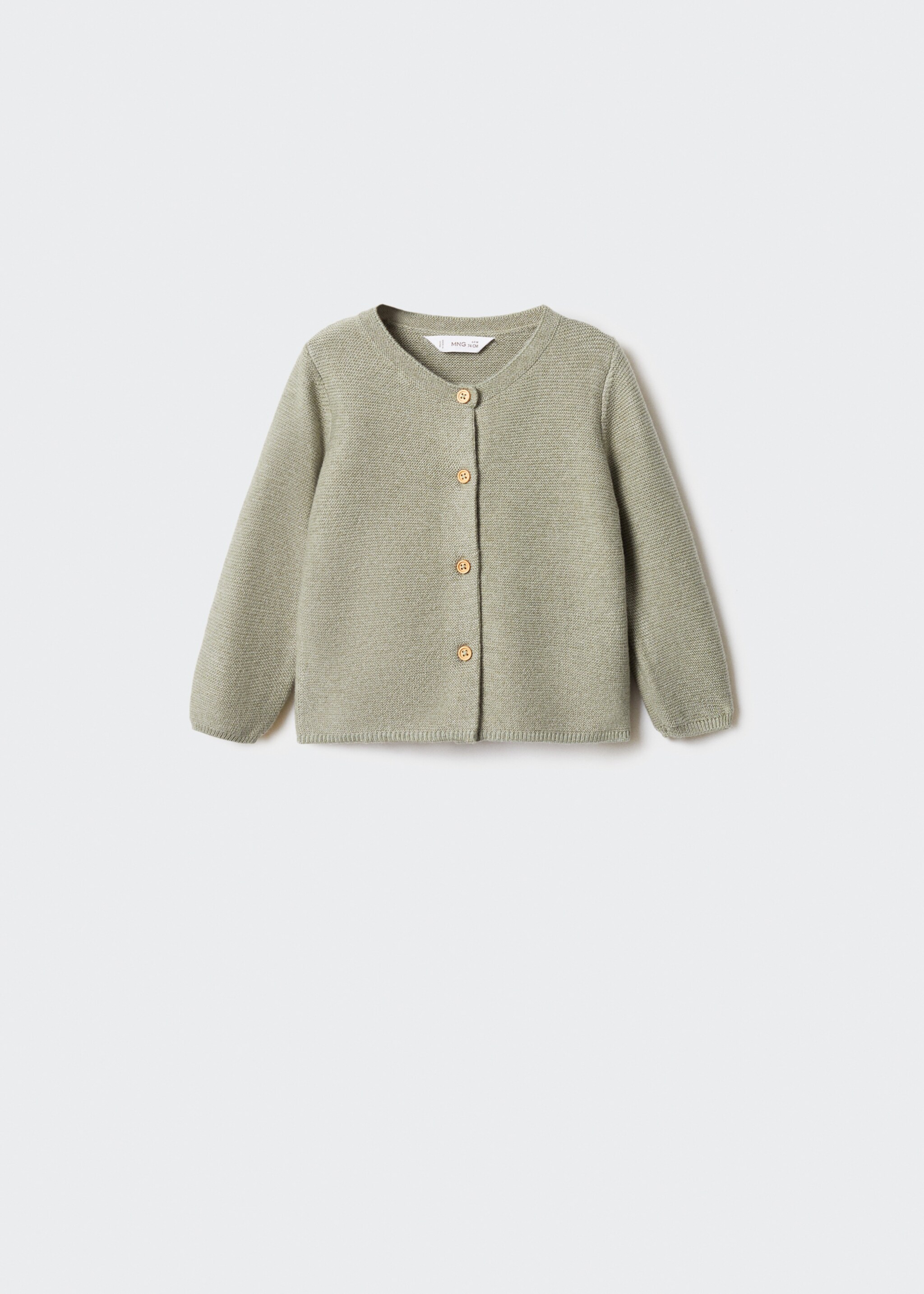 Button knit cardigan - Article without model, Green. Ref: 67092532-00.