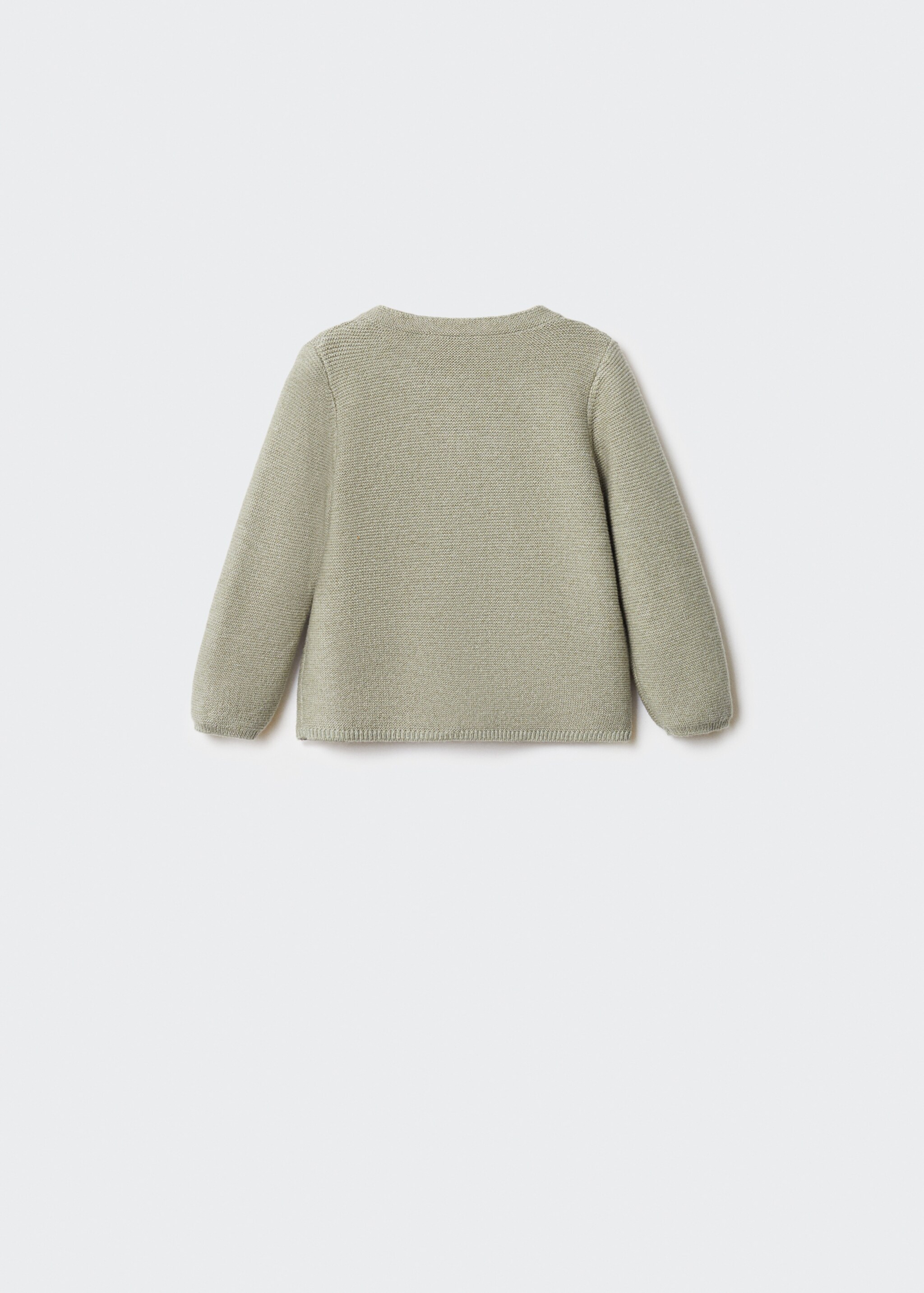 Button knit cardigan - Reverse of the article, Green. Ref: 67092532-00.
