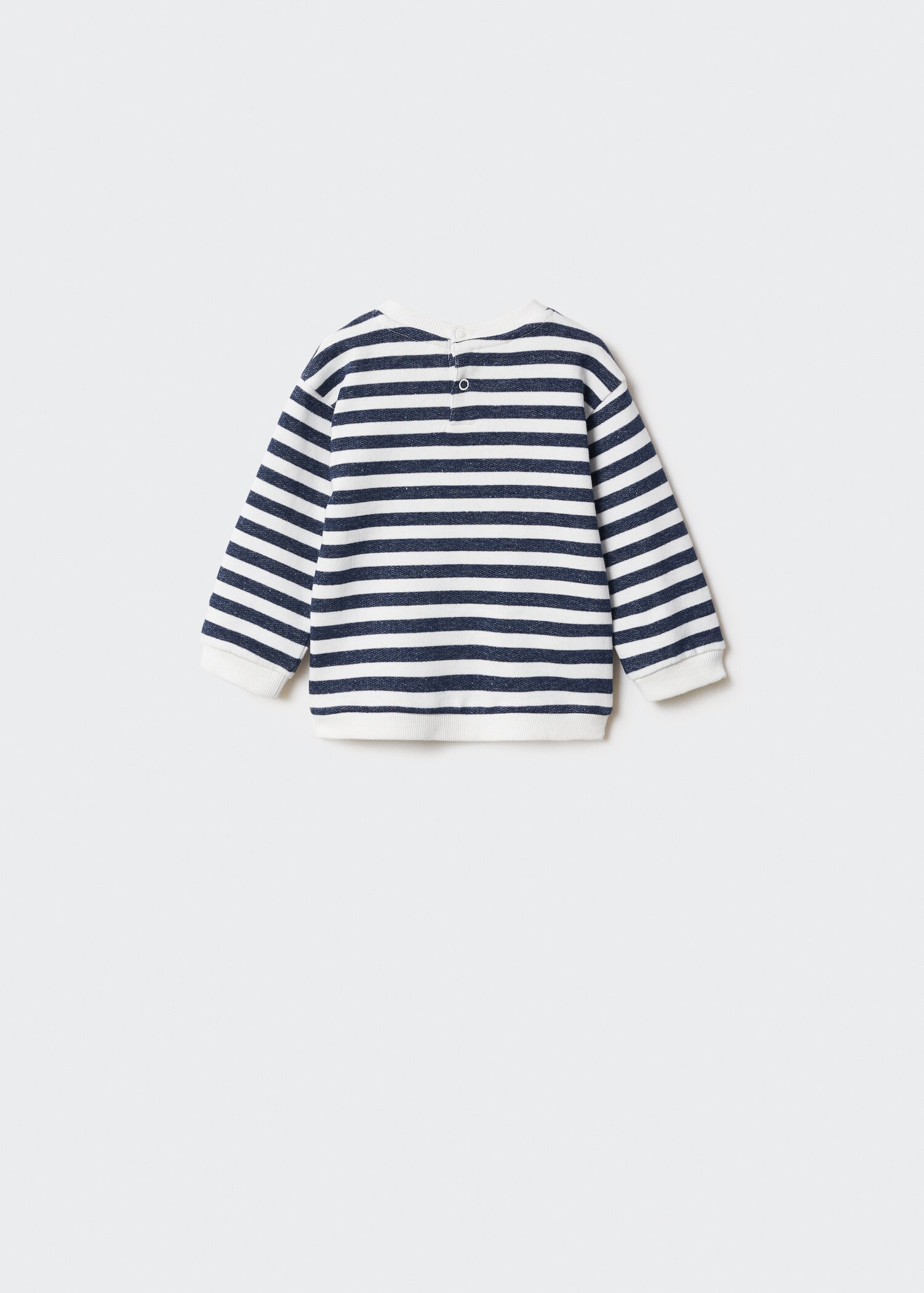 Gestreiftes Baumwoll-Sweatshirt - Rückseite des Artikels