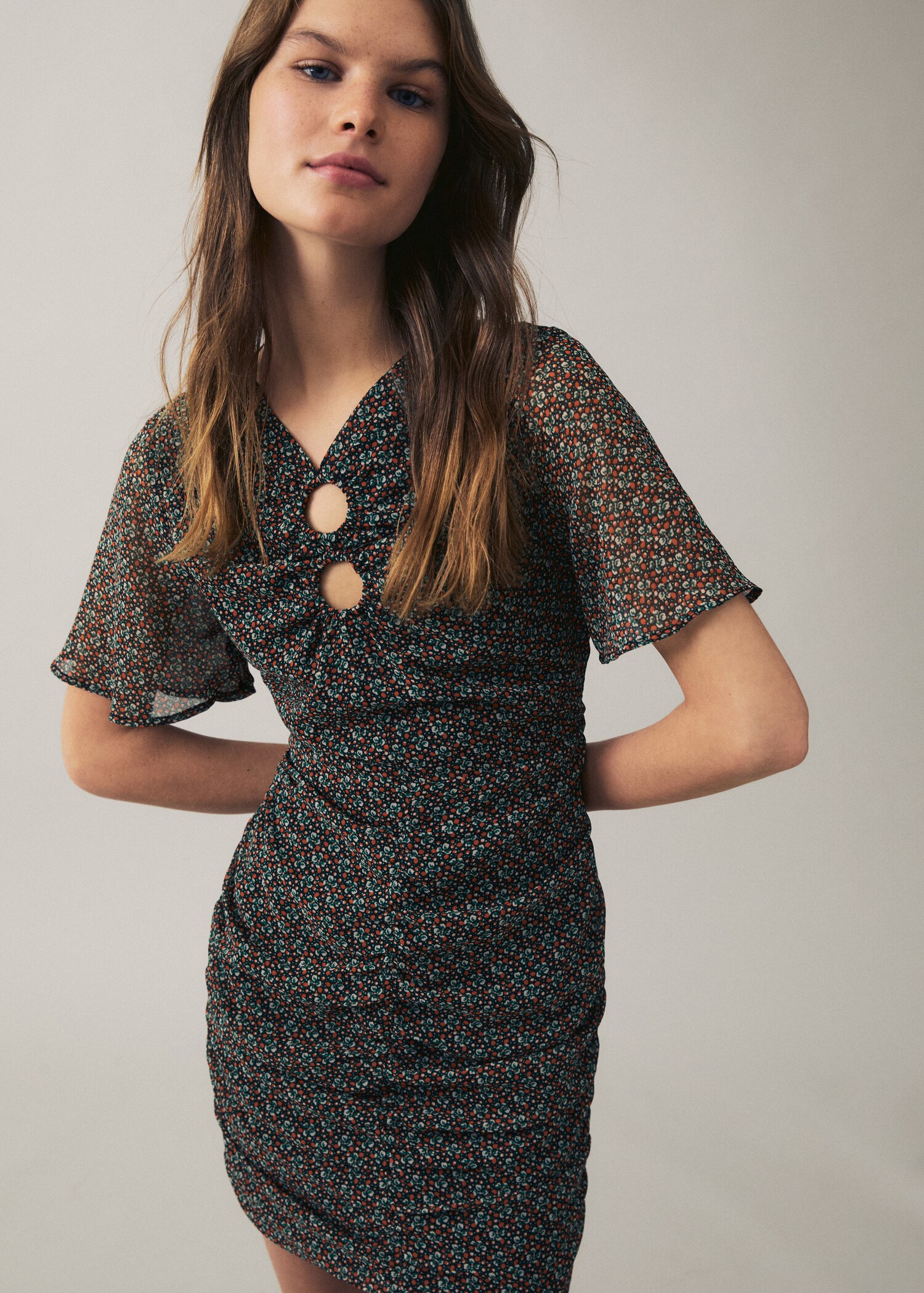 Printed chiffon dress - Details of the article 5