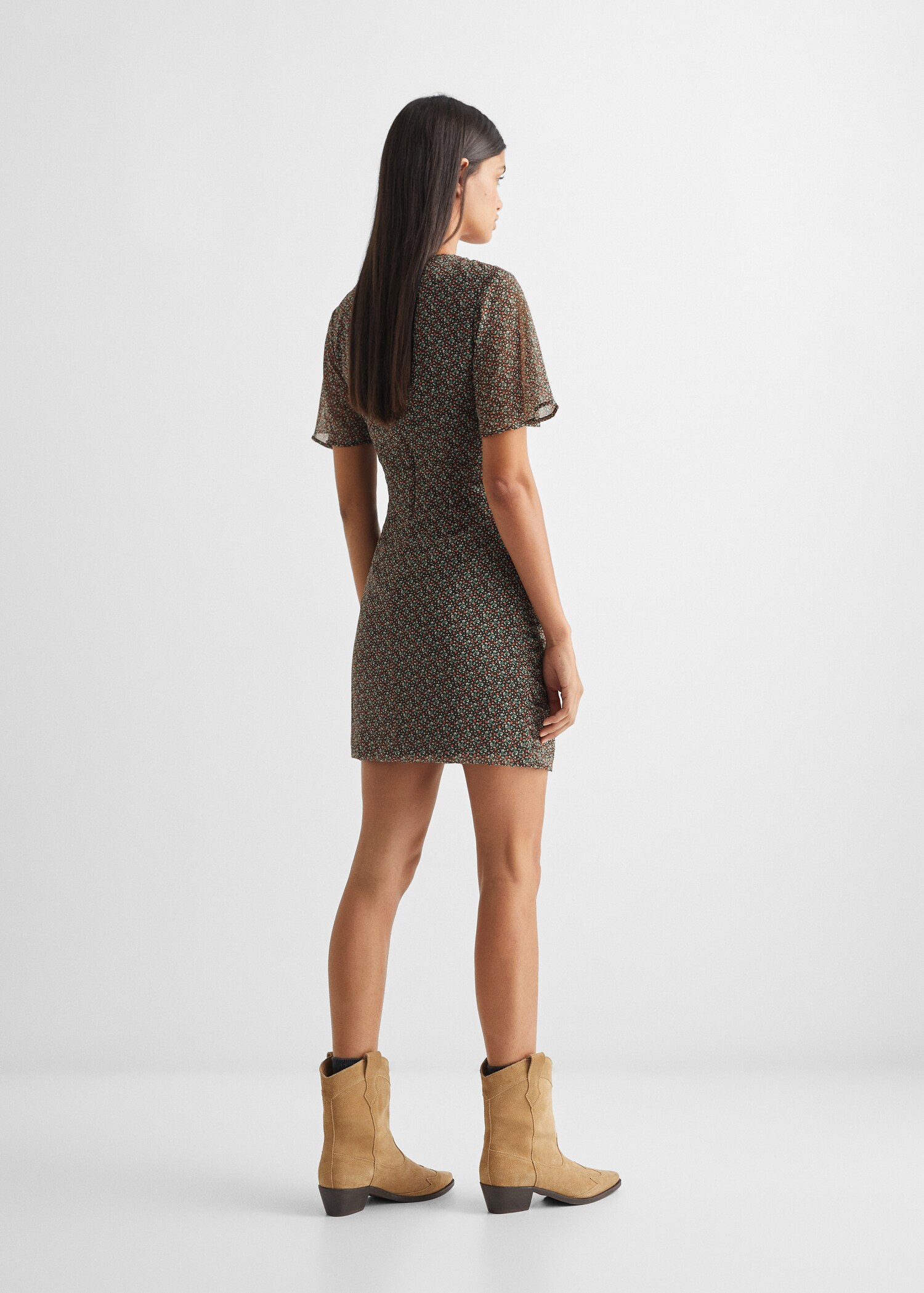 Printed chiffon dress - Reverse of the article
