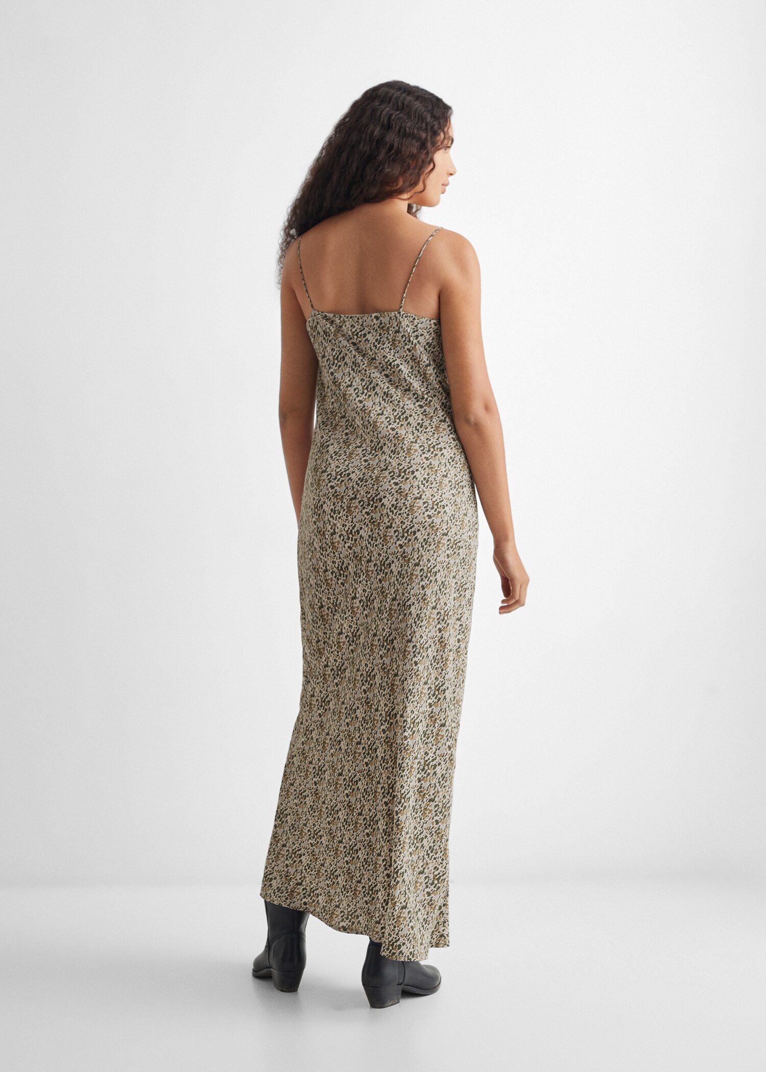 Long printed dress - Reverse of the article