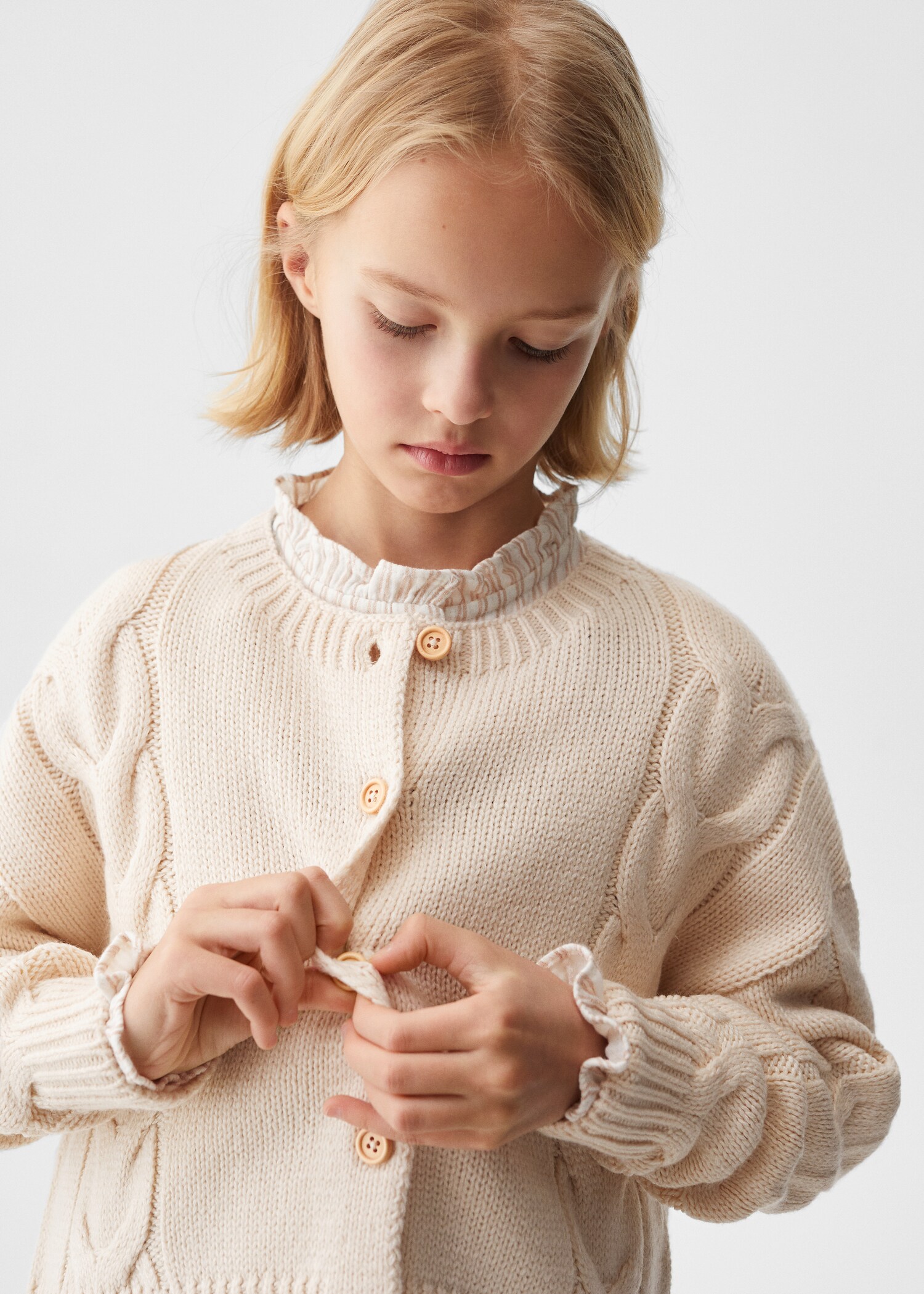 Cardigan mit Zopfmuster - Detail des Artikels 1