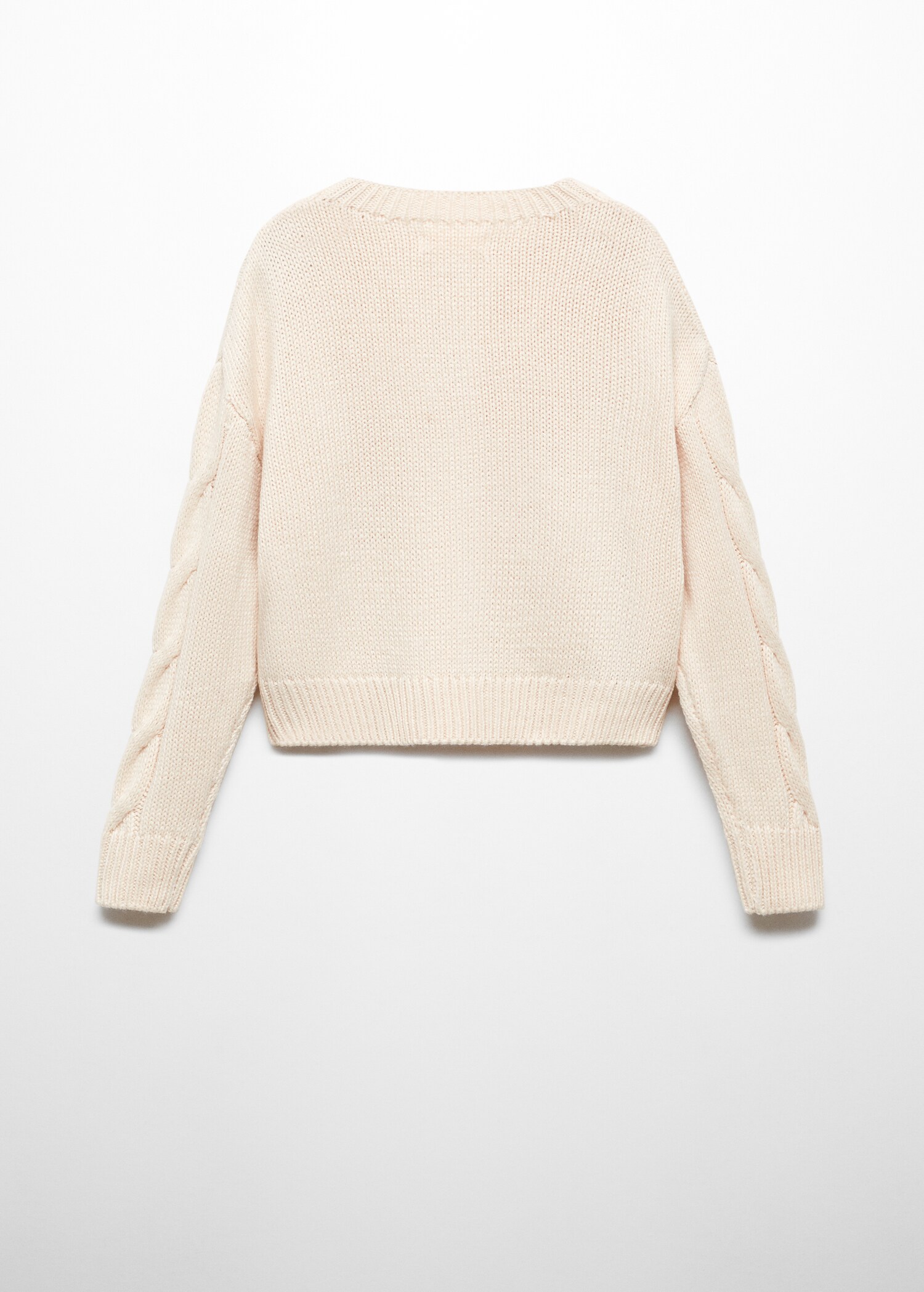 Cardigan mit Zopfmuster - Rückseite des Artikels