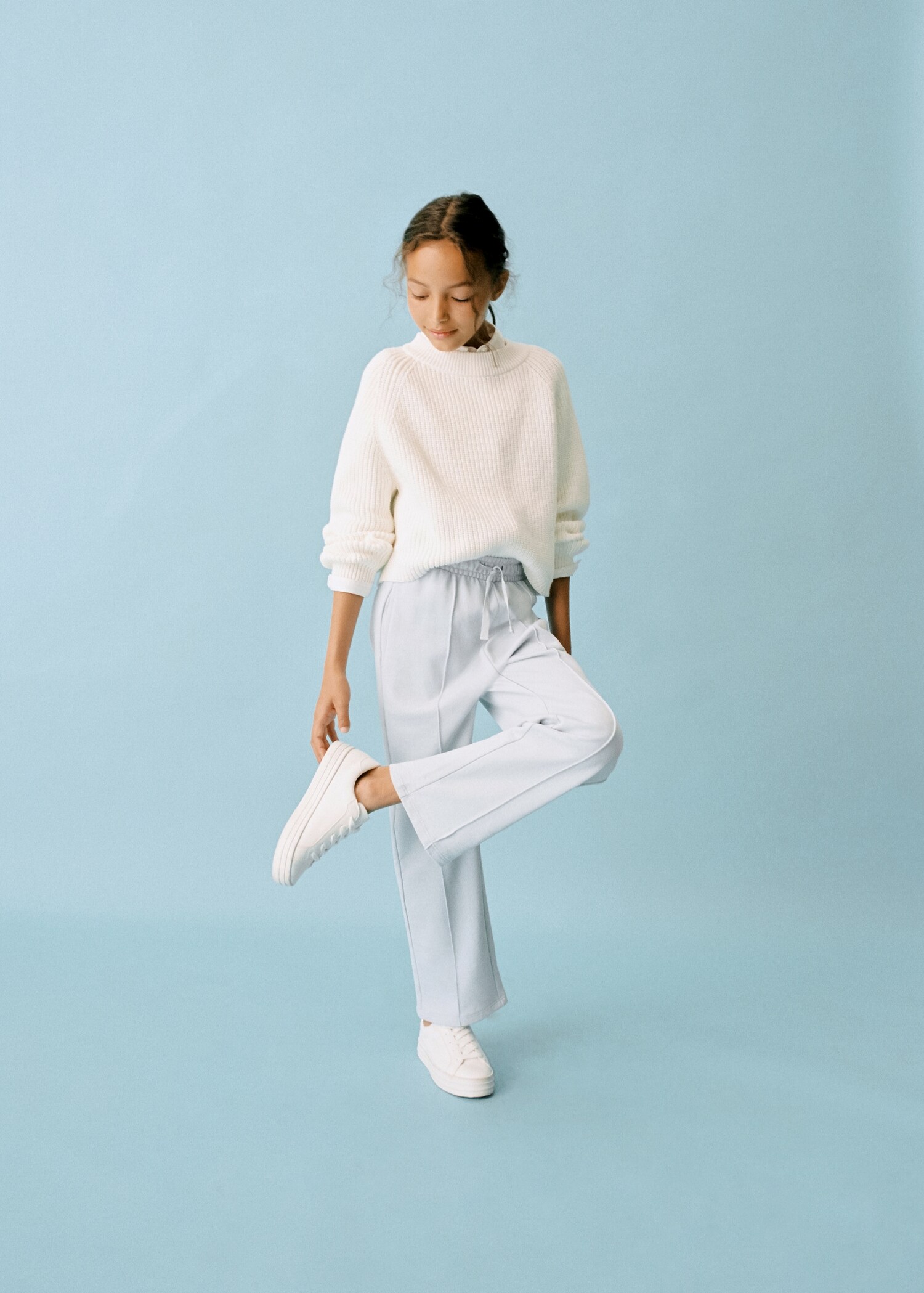 Elastic waist cotton trousers - Details of the article 5