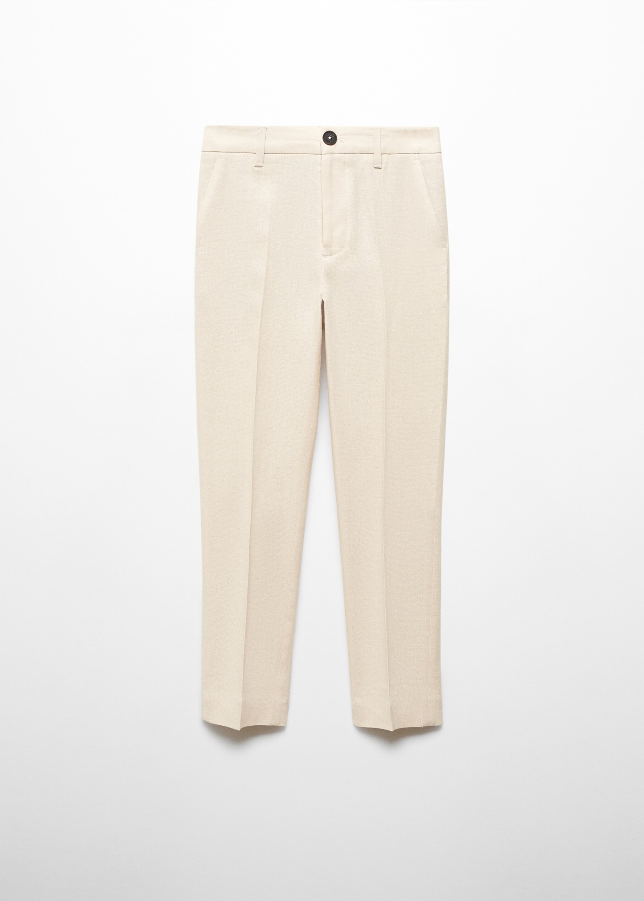 Pantalon de costume lin - Article sans modèle, Sable. Ref: 67093686-00.