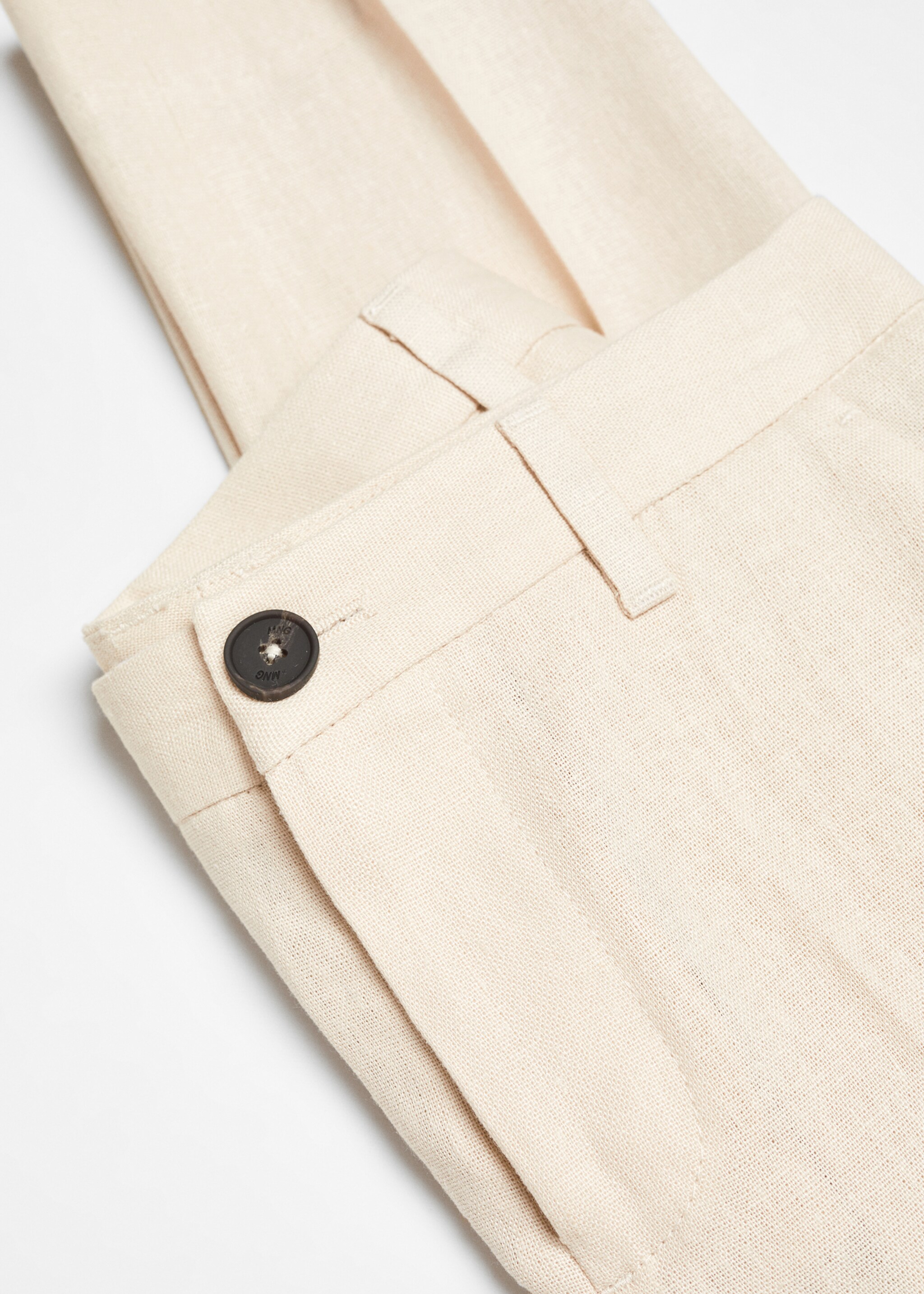 Pantalon de costume lin - Détail de l'article 8, Sable. Ref: 67093686-00.