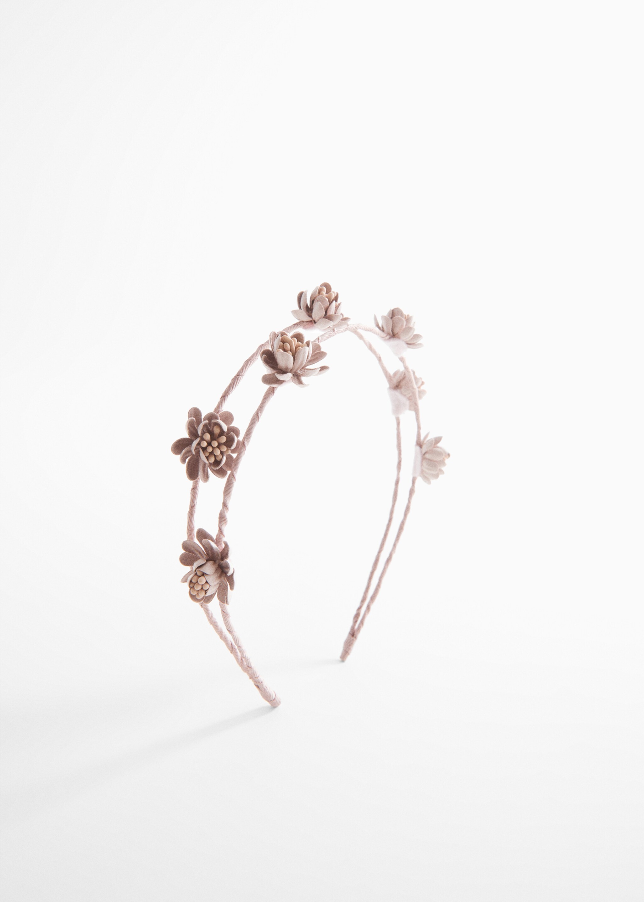 Headband with embossed flowers - Details of the article 1