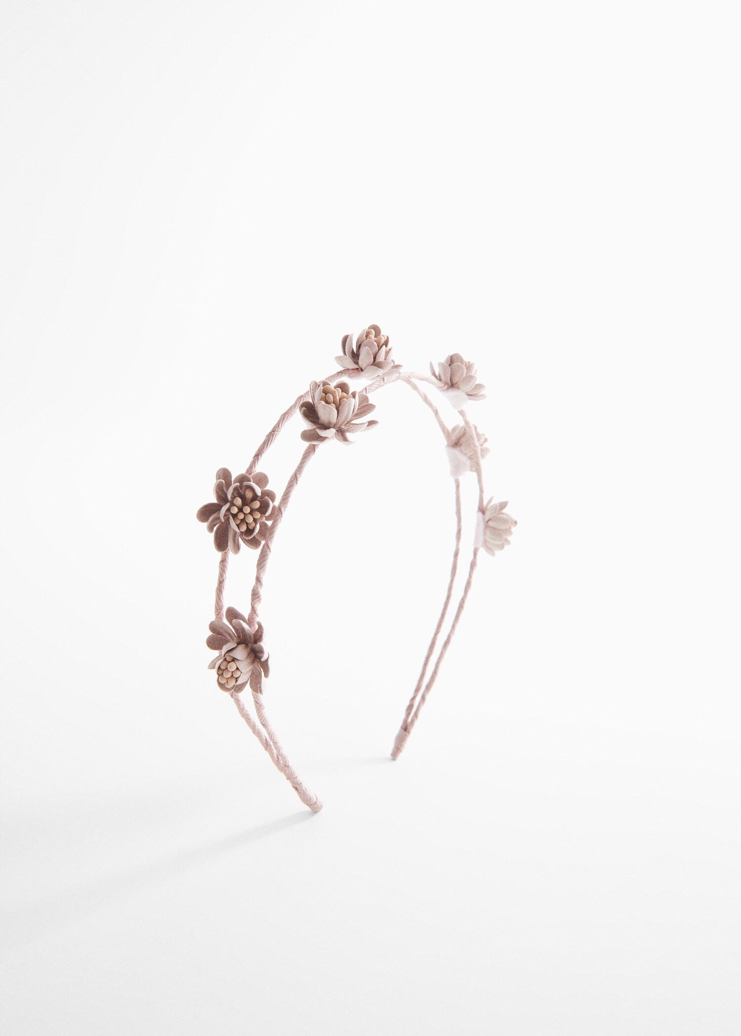 Headband with embossed flowers - Details of the article 1