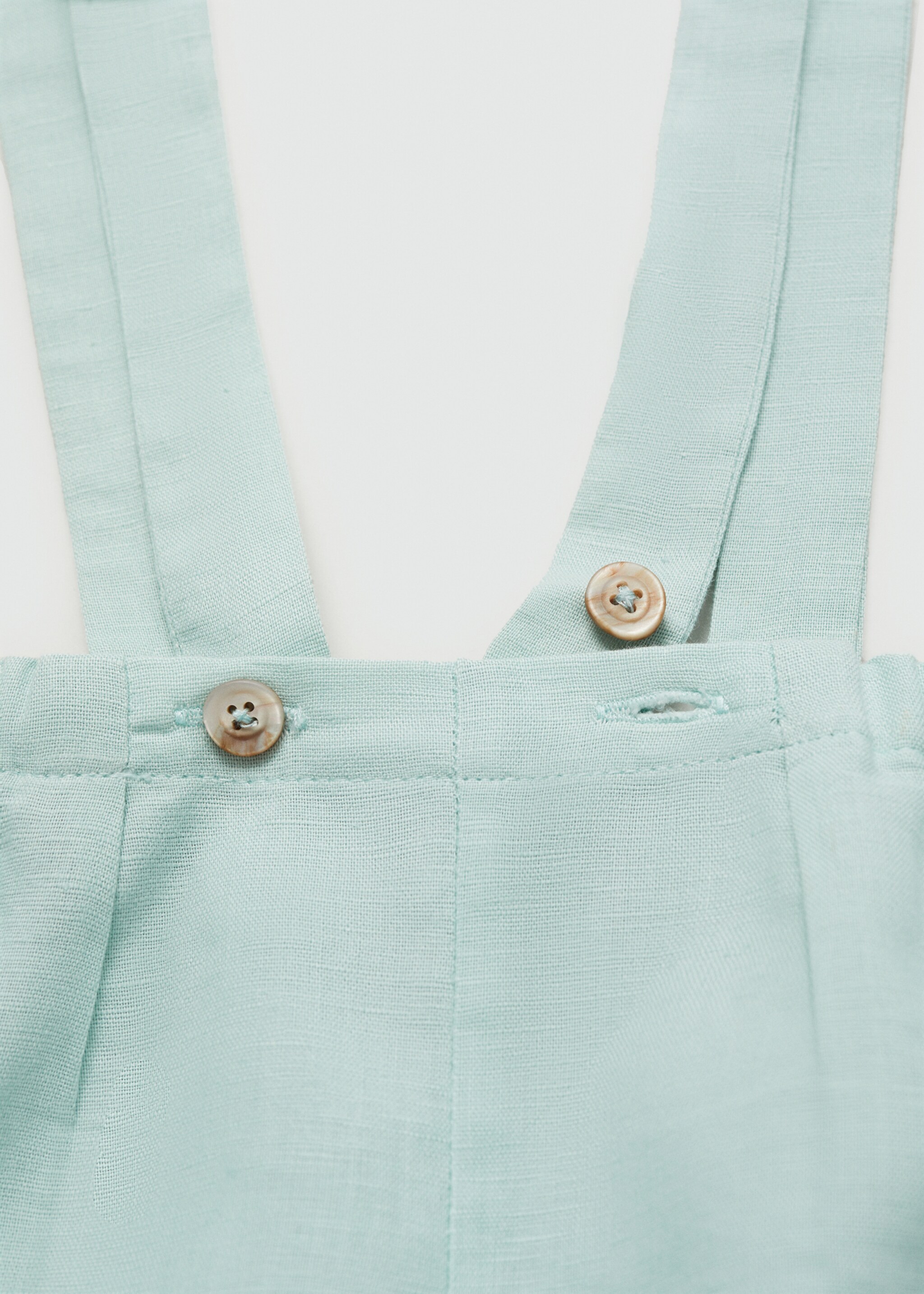 Braces linen-blend Bermuda shorts - Details of the article 0, Pastel Green. Ref: 67093691-00.