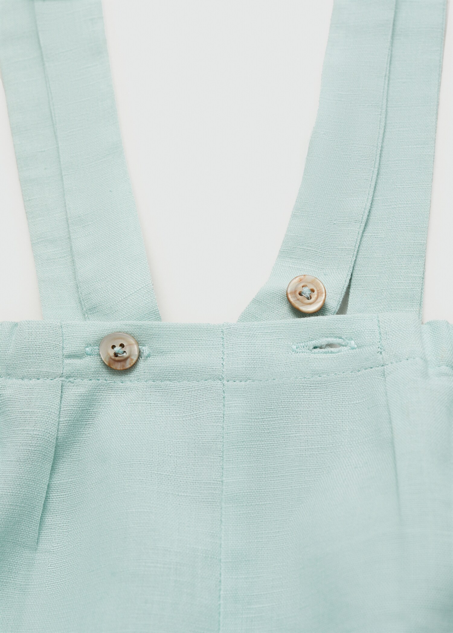 Braces linen-blend Bermuda shorts - Details of the article 0