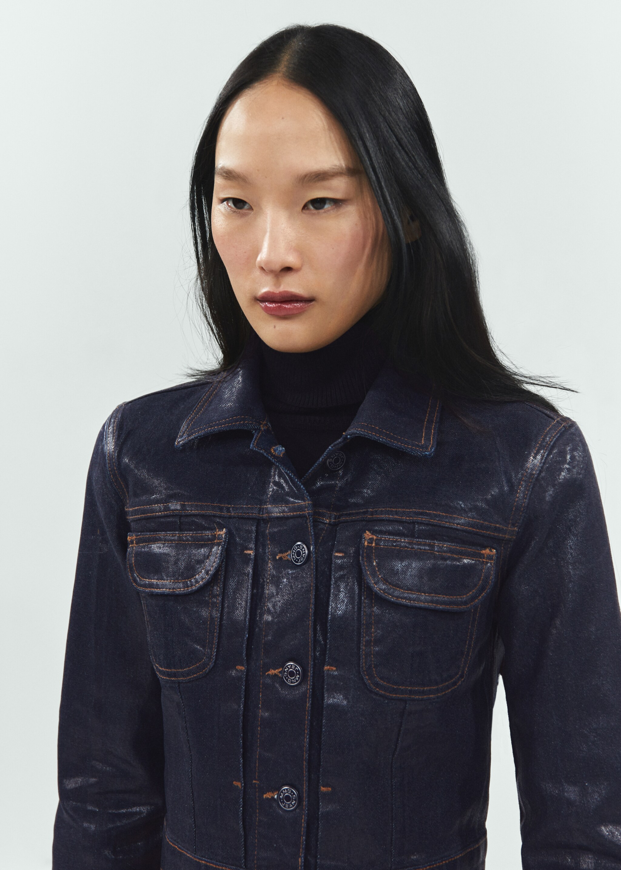 Blouson en jean structuré foil - Détail de l'article 1