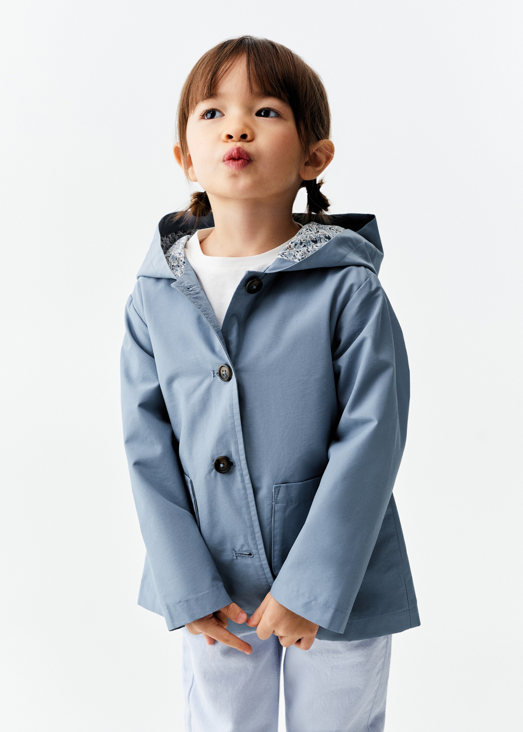 Buttoned cotton jacket - Medium plane